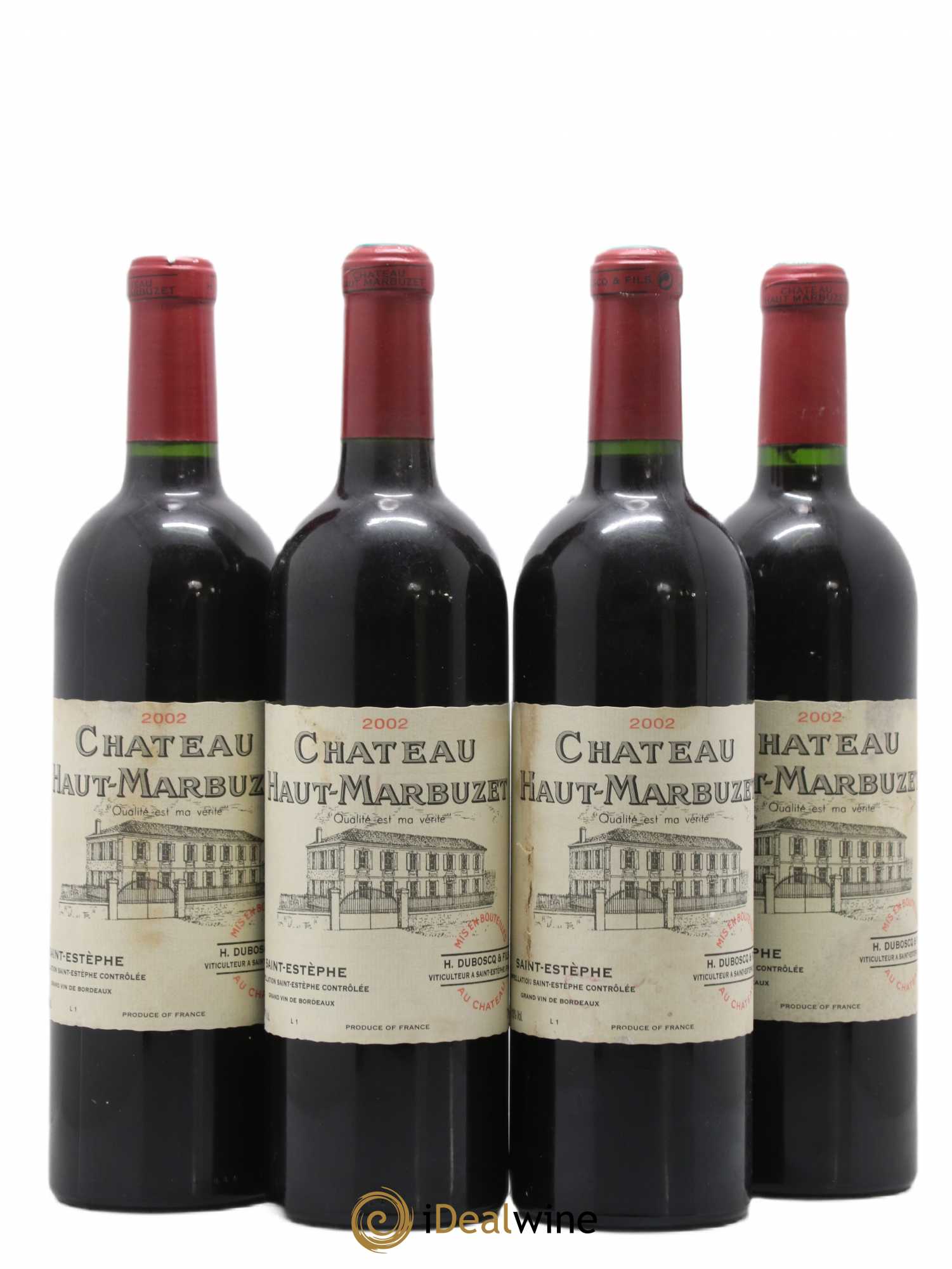 Château Haut Marbuzet 2002 - Lot de 4 bouteilles - 0