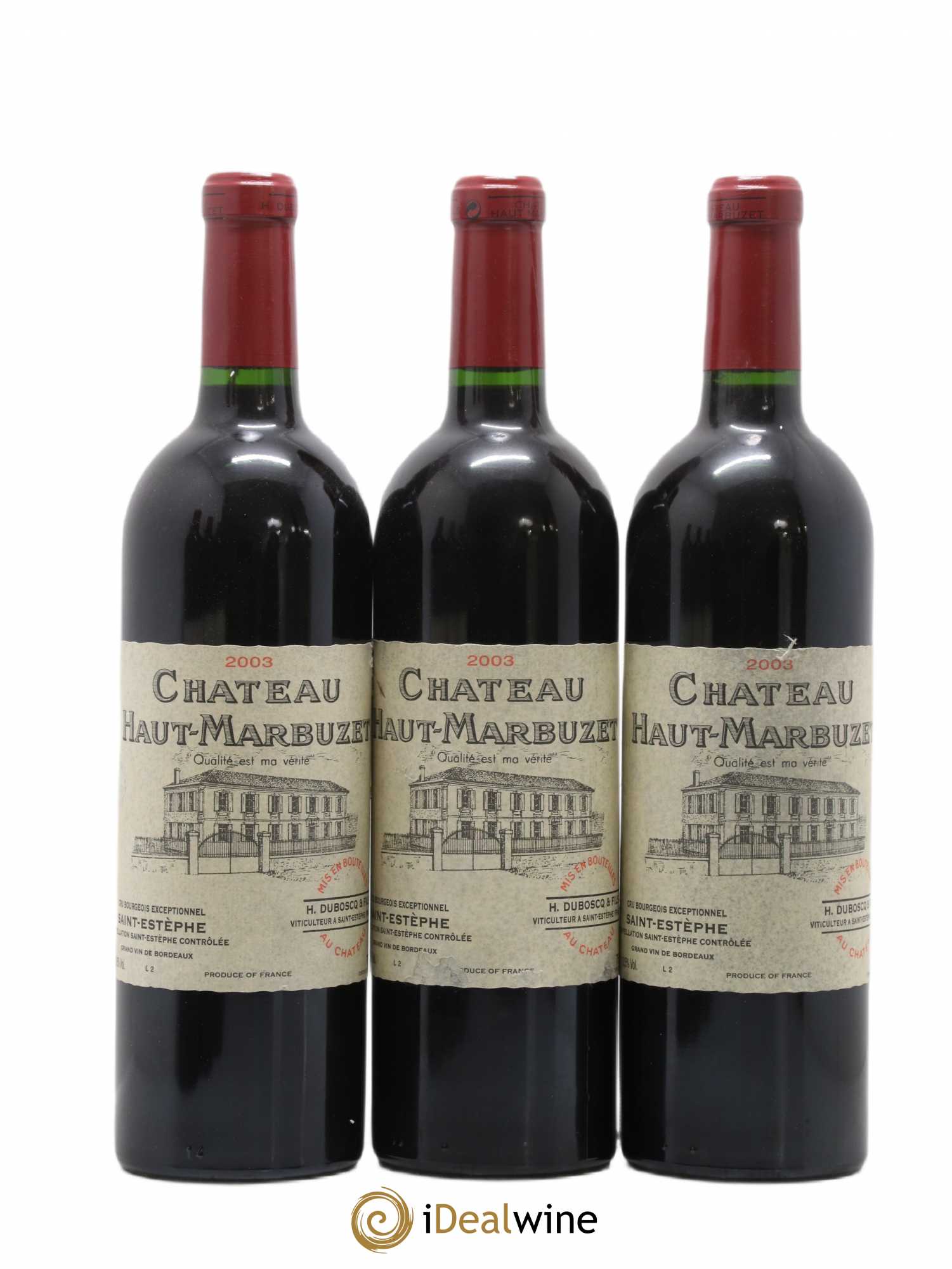 Château Haut Marbuzet 2003 - Lot de 6 bouteilles - 1