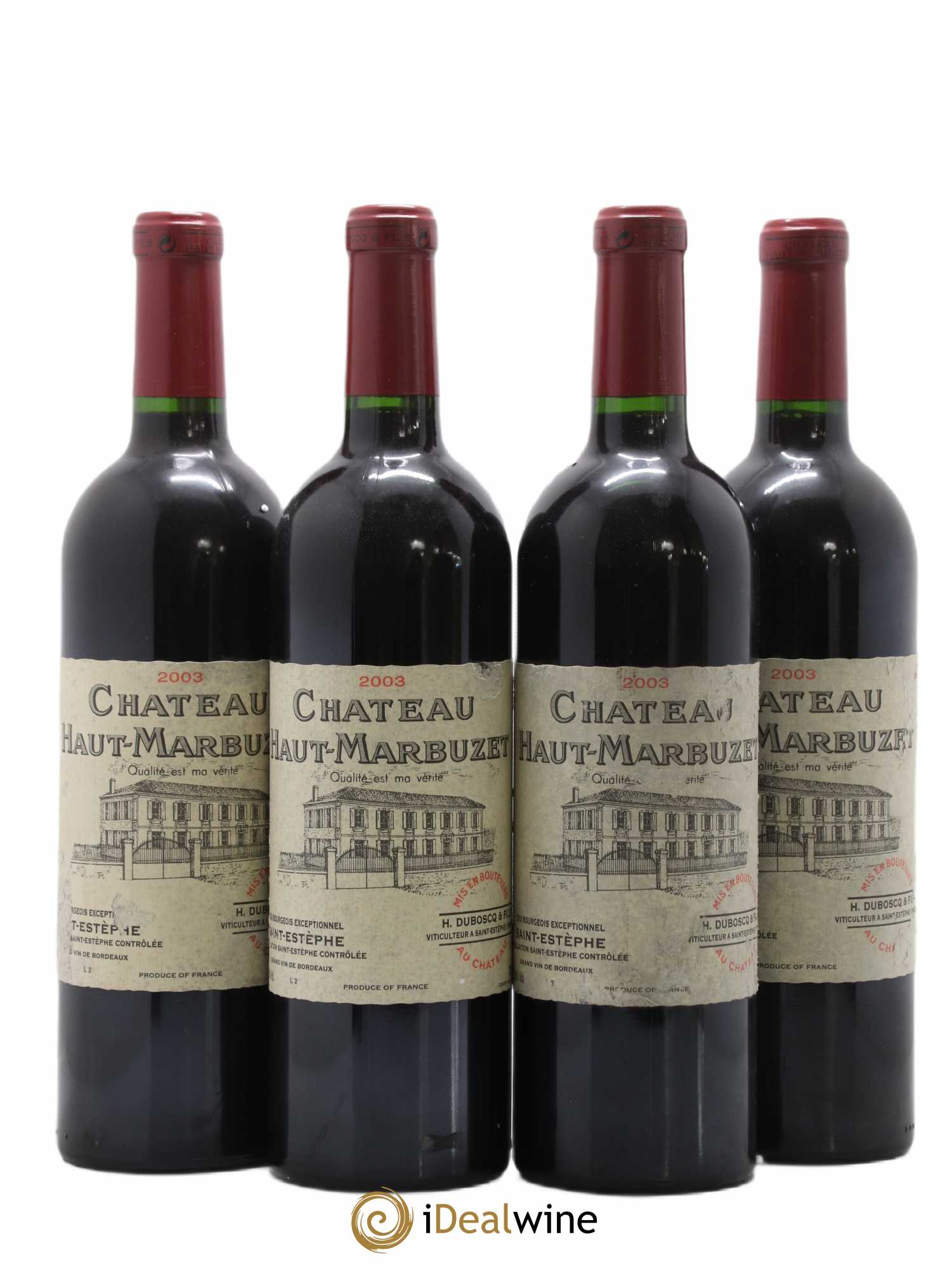Château Haut Marbuzet 2003 - Lot de 4 bouteilles - 0