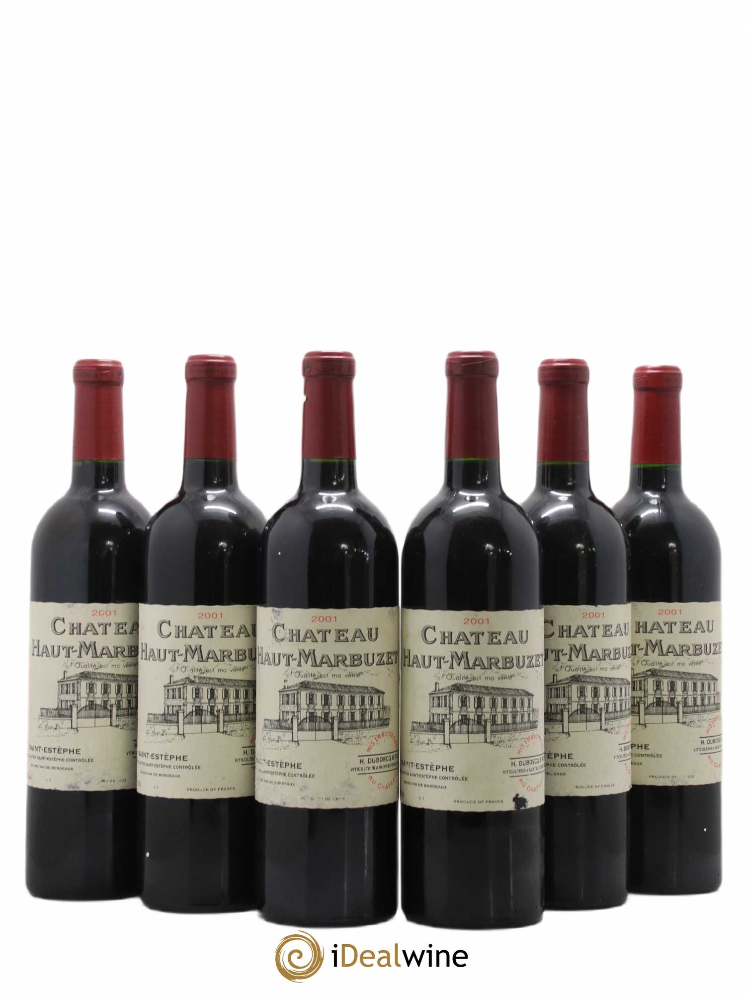 Château Haut Marbuzet 2001 - Lot de 6 bouteilles - 0