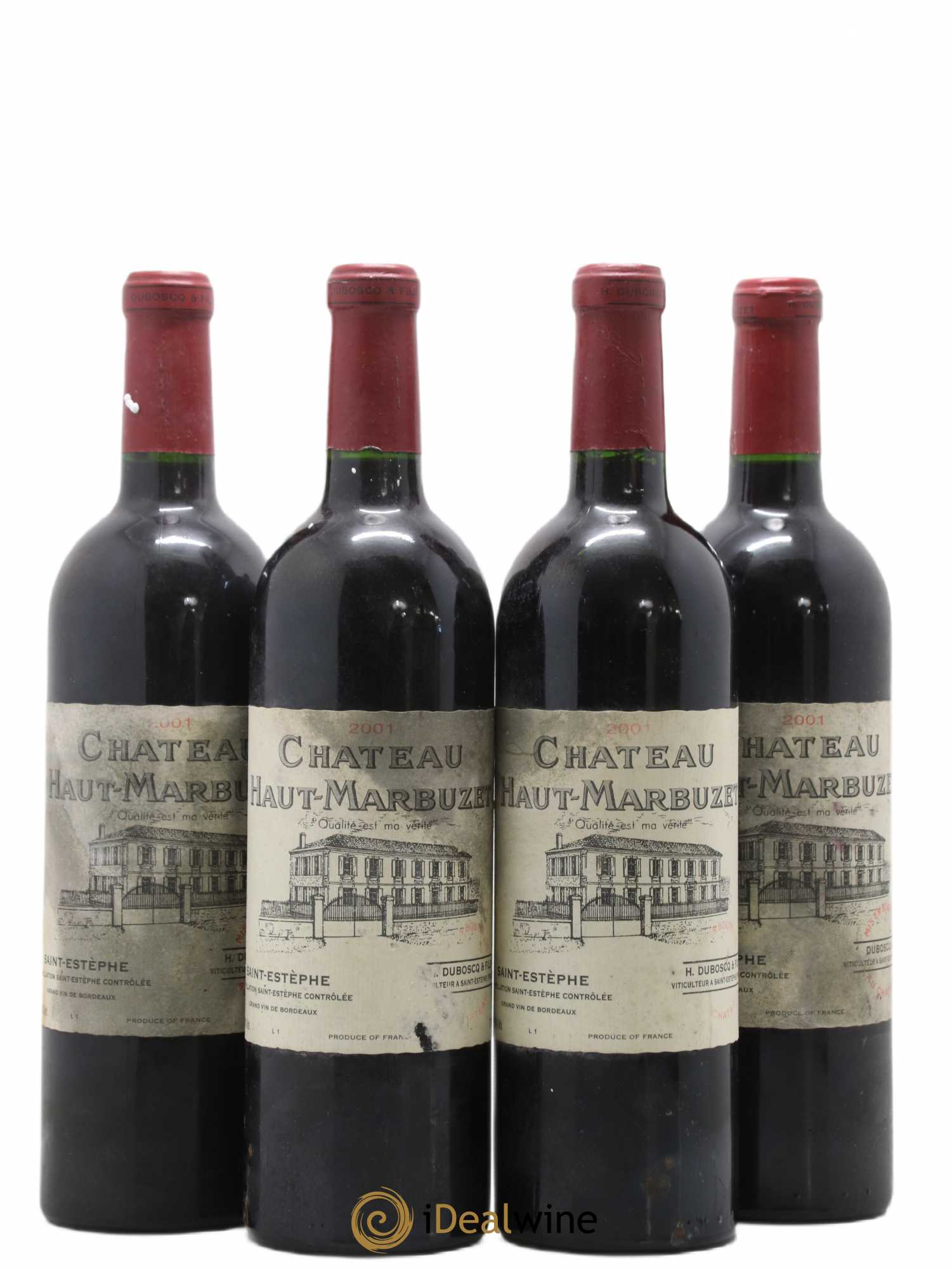Château Haut Marbuzet 2001 - Lot de 4 bouteilles - 0