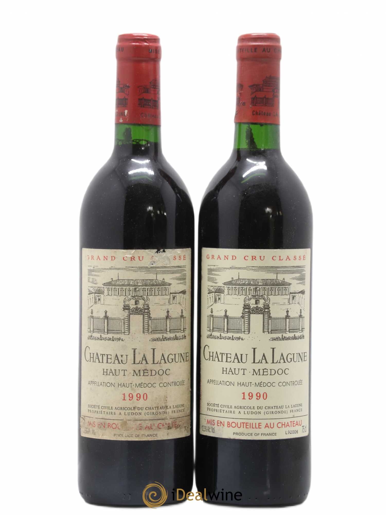 Château la Lagune 3ème Grand Cru Classé 1990 - Lot de 2 bouteilles - 0