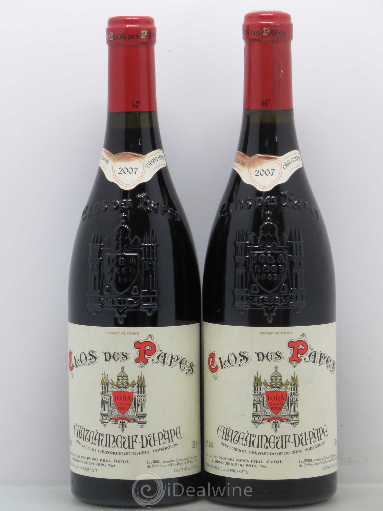 Châteauneuf-du-Pape Clos des Papes - Paul Avril 2007 - Lot de 2 bouteilles - 0