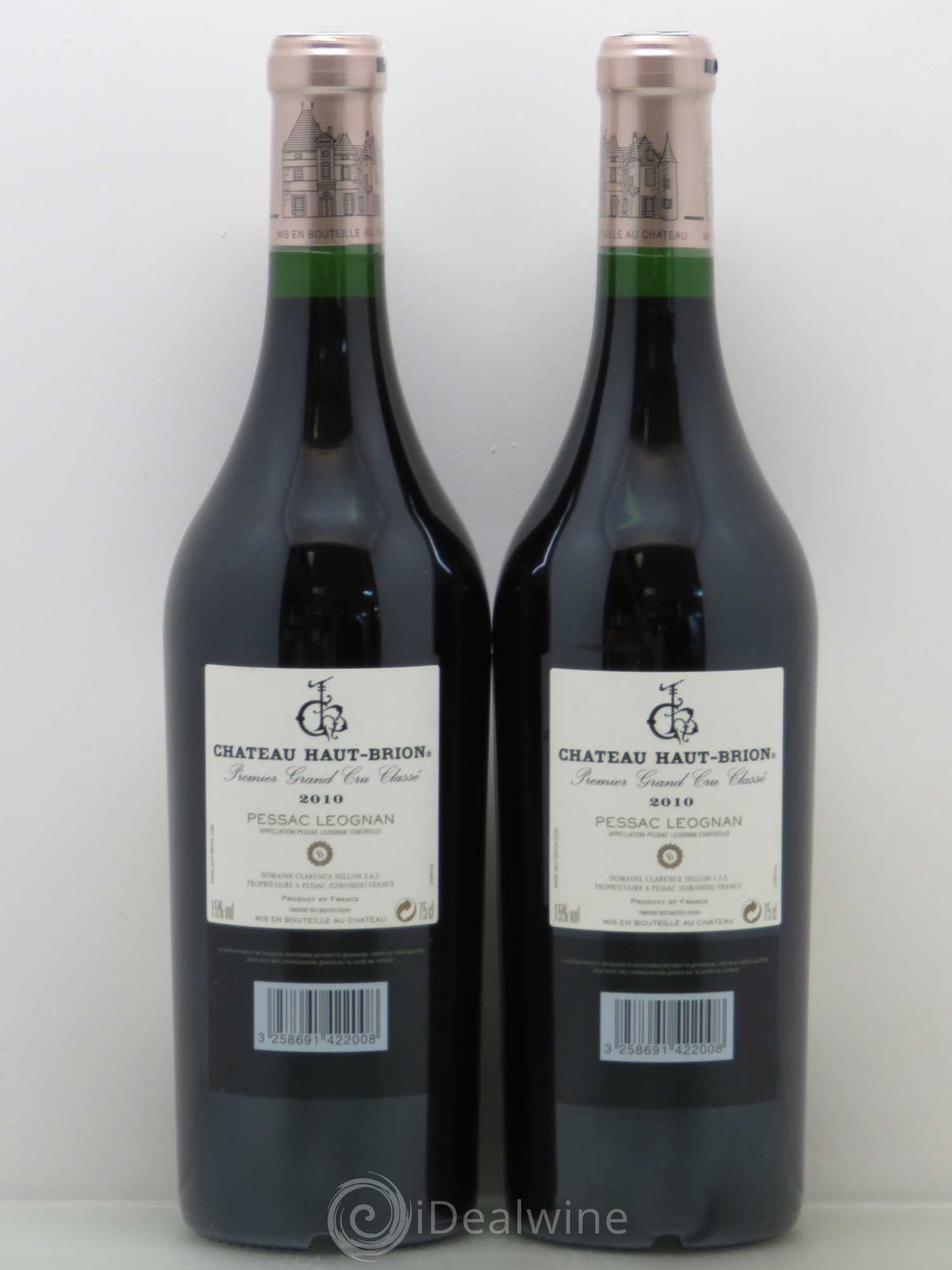 Château Haut Brion 1er Grand Cru Classé 2010 - Lot de 2 bouteilles - 1