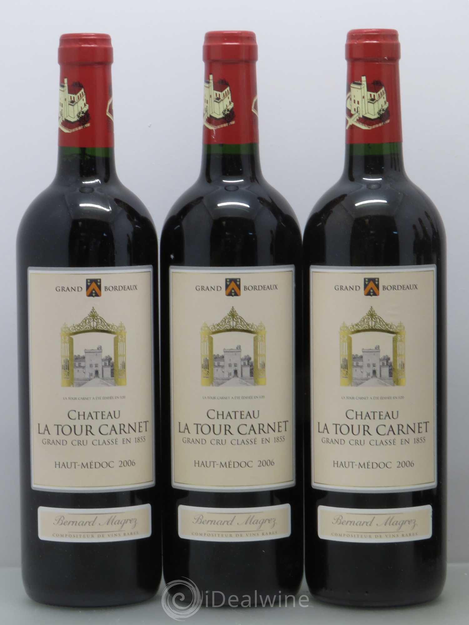 Château la Tour Carnet 4ème Grand Cru Classé 2006 - Lot de 6 bouteilles - 1