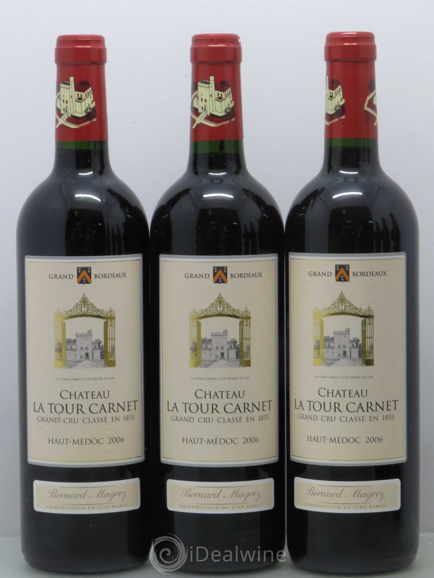 Château la Tour Carnet 4ème Grand Cru Classé 2006 - Lot de 6 bouteilles - 1
