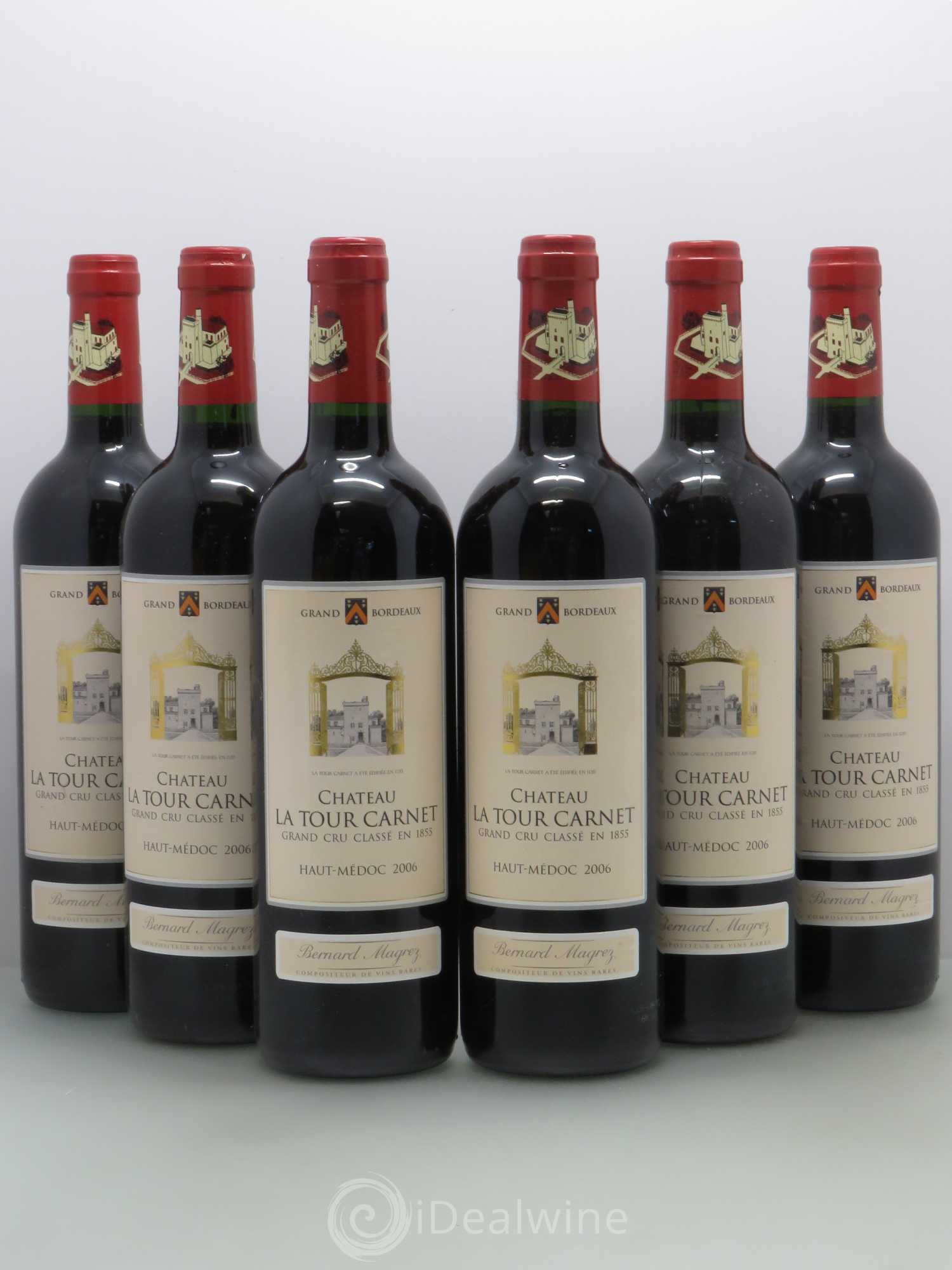 Château la Tour Carnet 4ème Grand Cru Classé 2006 - Lot de 6 bouteilles - 0