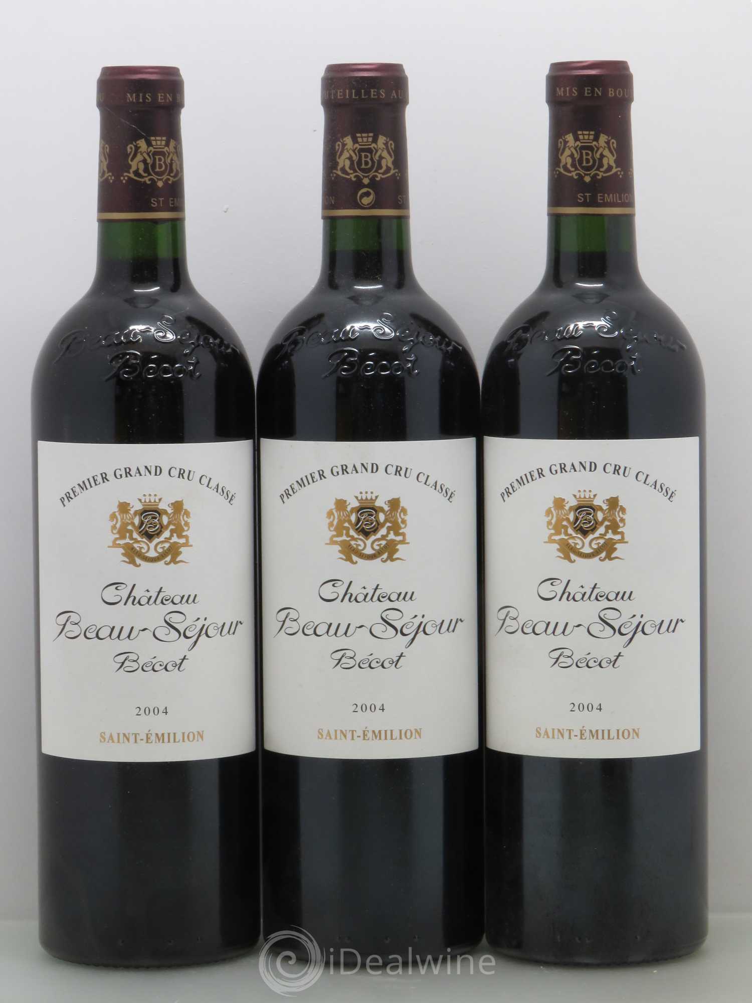Château Beau-Séjour Bécot 1er Grand Cru Classé B 2004 - Lot de 12 bouteilles - 1