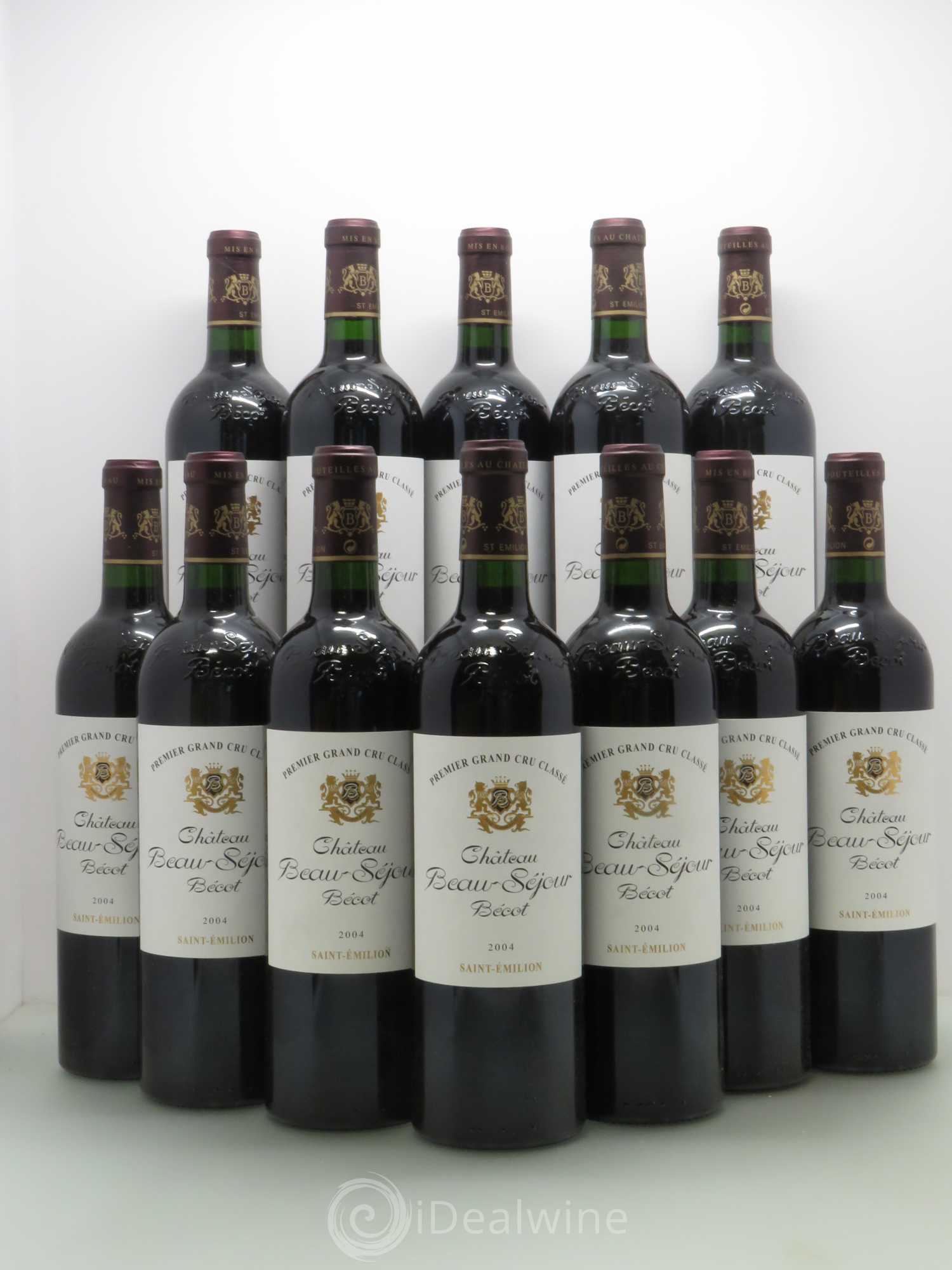 Château Beau-Séjour Bécot 1er Grand Cru Classé B 2004 - Lot de 12 bouteilles - 0