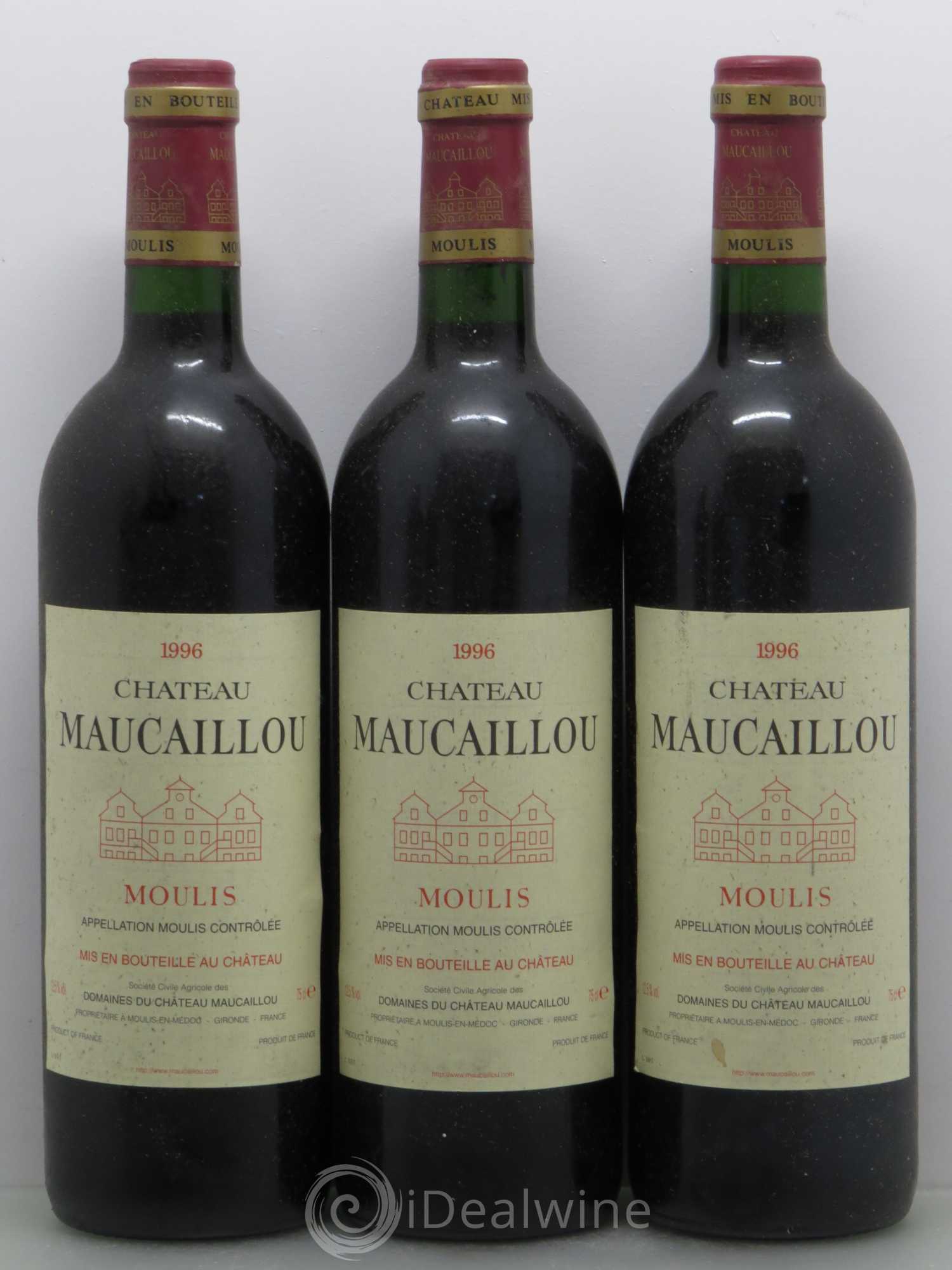 Château Maucaillou 1996 - Lot de 5 bouteilles - 1