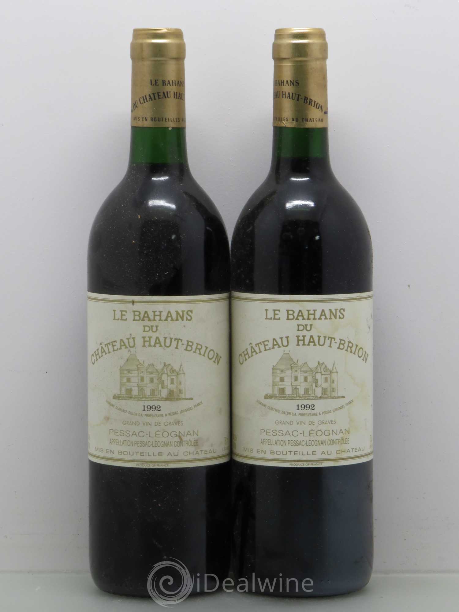 Clarence (Bahans) de Haut-Brion Second Vin 1992 - Lot de 2 bouteilles - 0