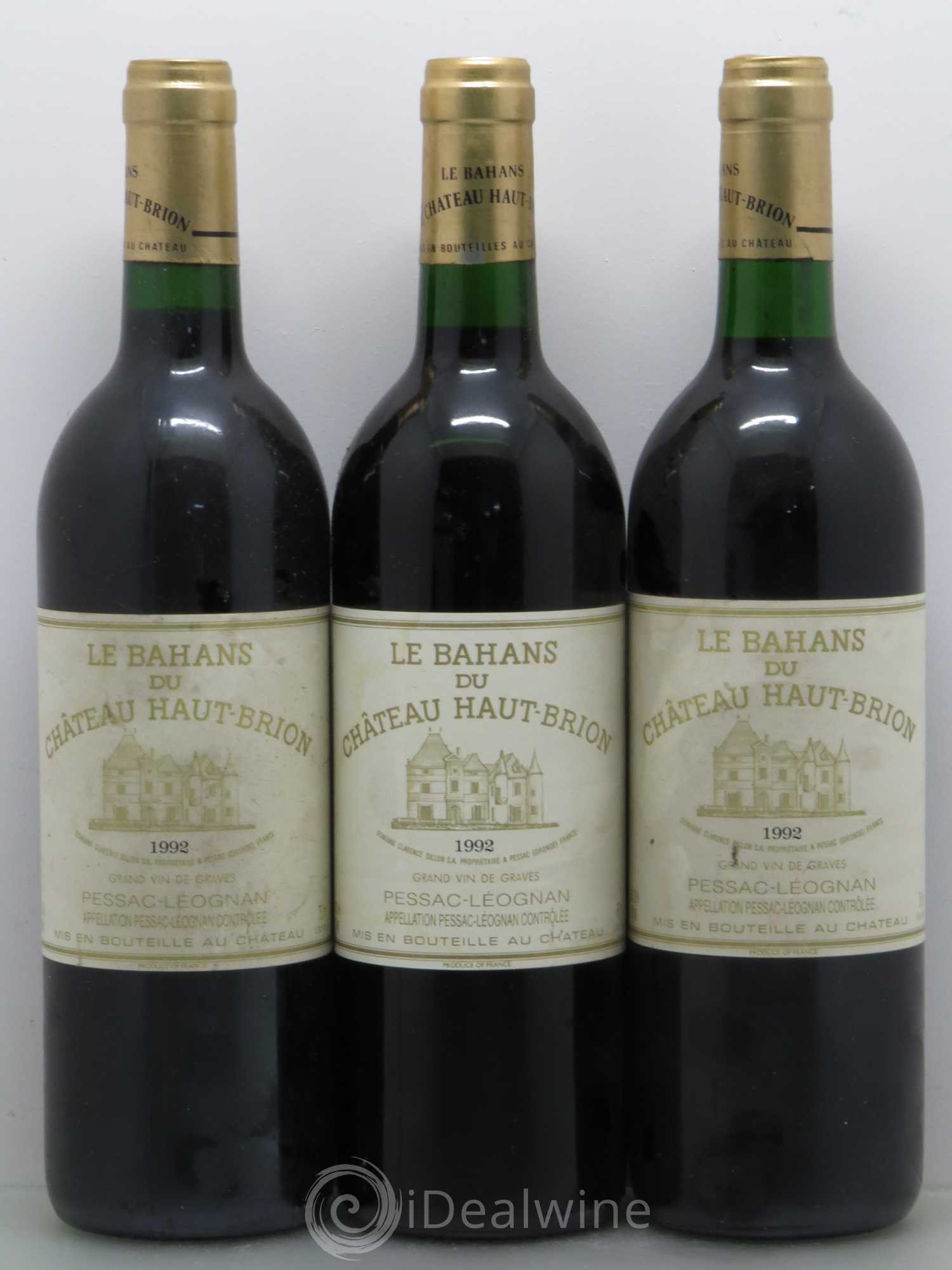 Clarence (Bahans) de Haut-Brion Second Vin 1992 - Lot de 3 bouteilles - 0