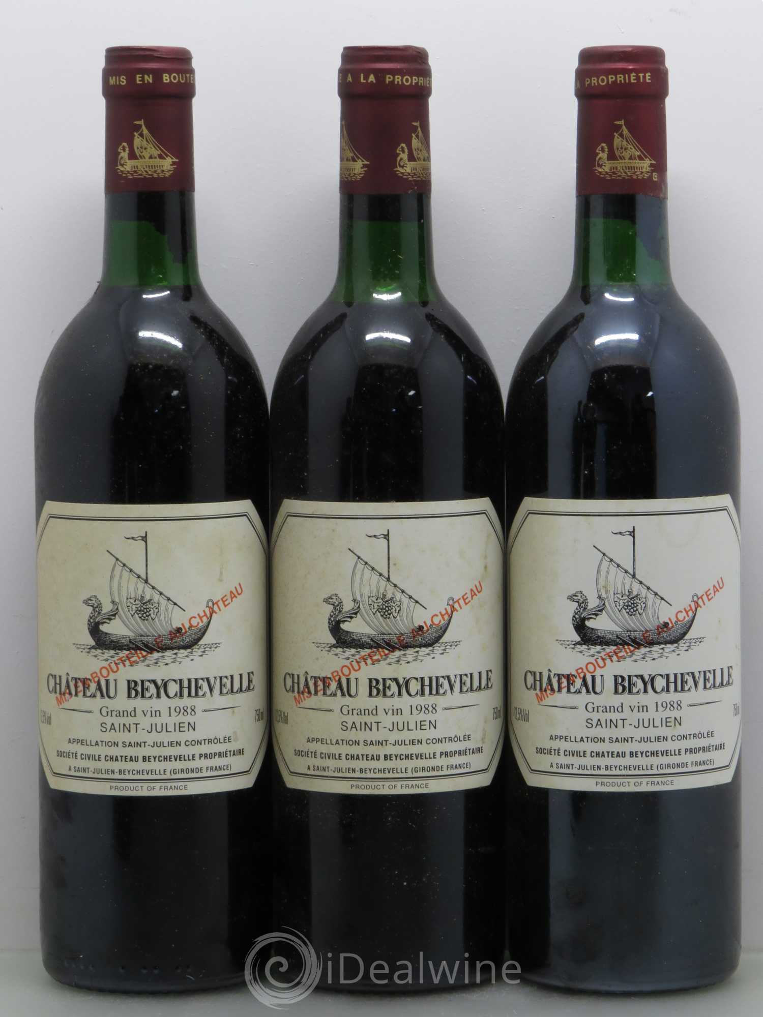 Château Beychevelle 4ème Grand Cru Classé 1988 - Lot de 6 bouteilles - 1
