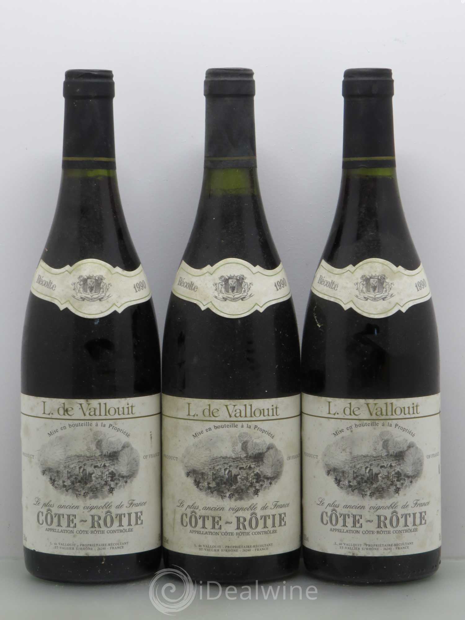 Côte-Rôtie L. De Vallouit 1990 - Posten von 3 Flaschen - 0