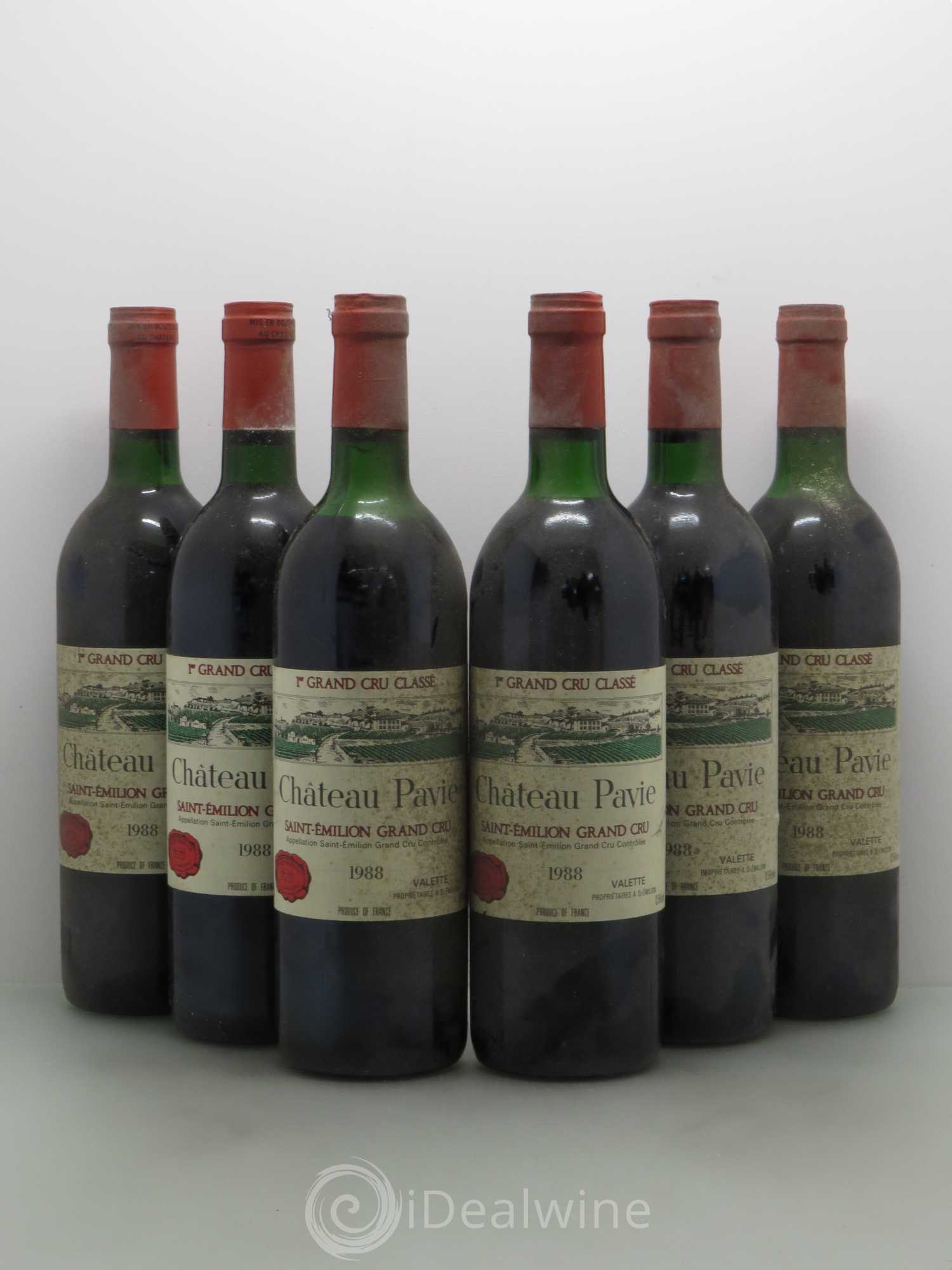 Château Pavie 1er Grand Cru Classé A 1988 - Lot de 6 bouteilles - 0
