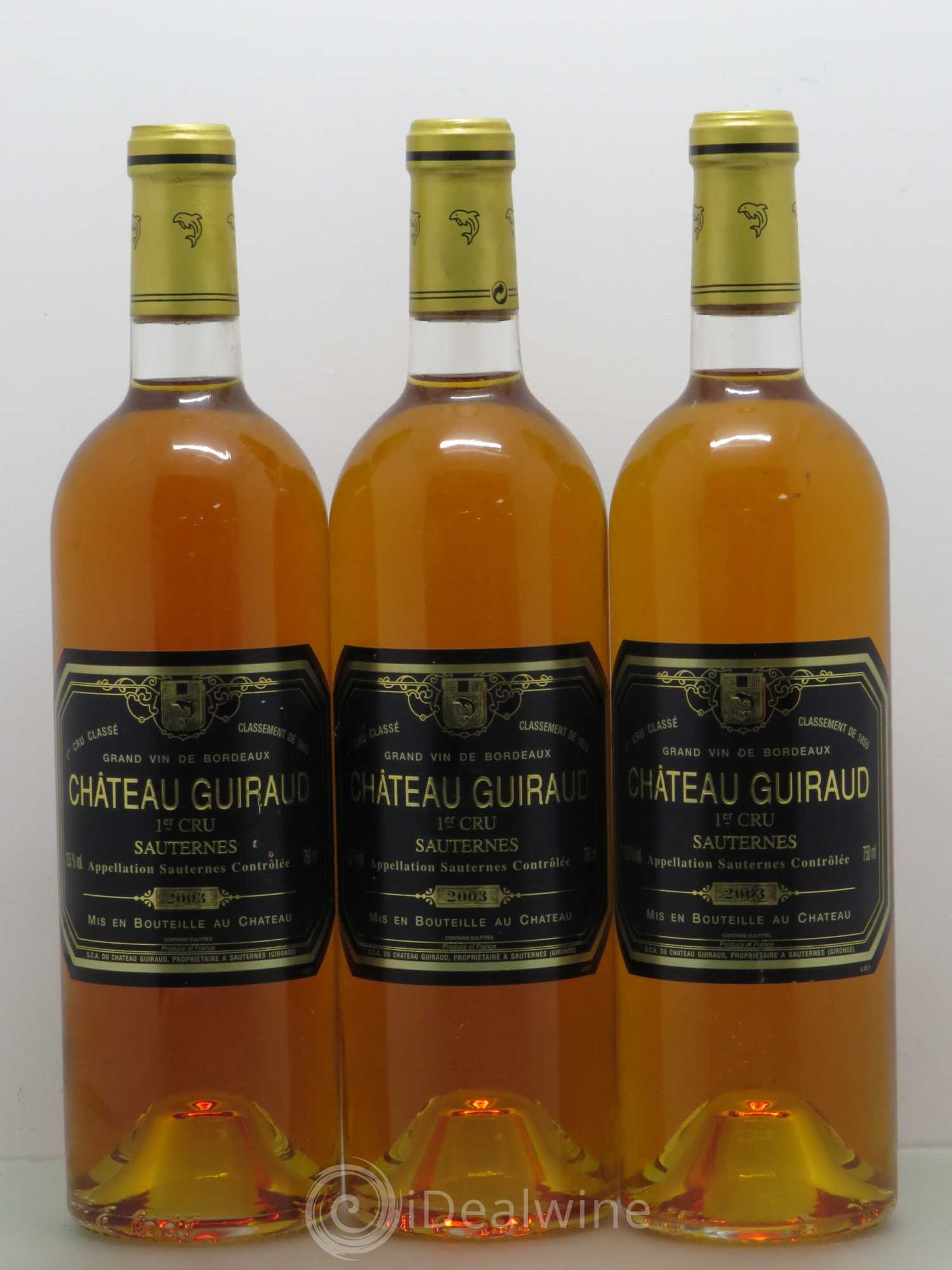 Château Guiraud 1er Grand Cru Classé 2003 - Lotto di 3 bottiglie - 0