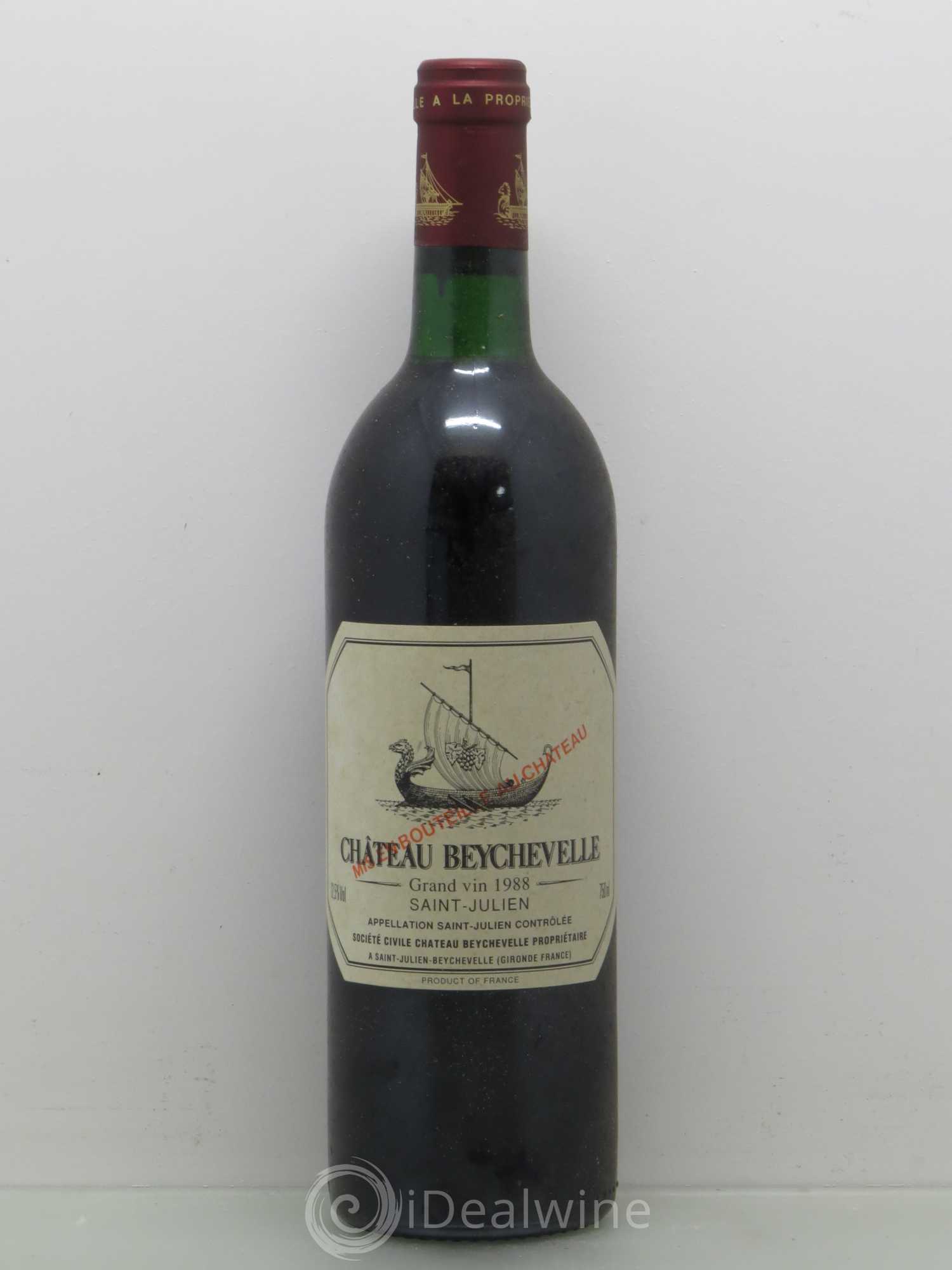 Château Beychevelle 4ème Grand Cru Classé 1988 - Lot de 1 bouteille - 0