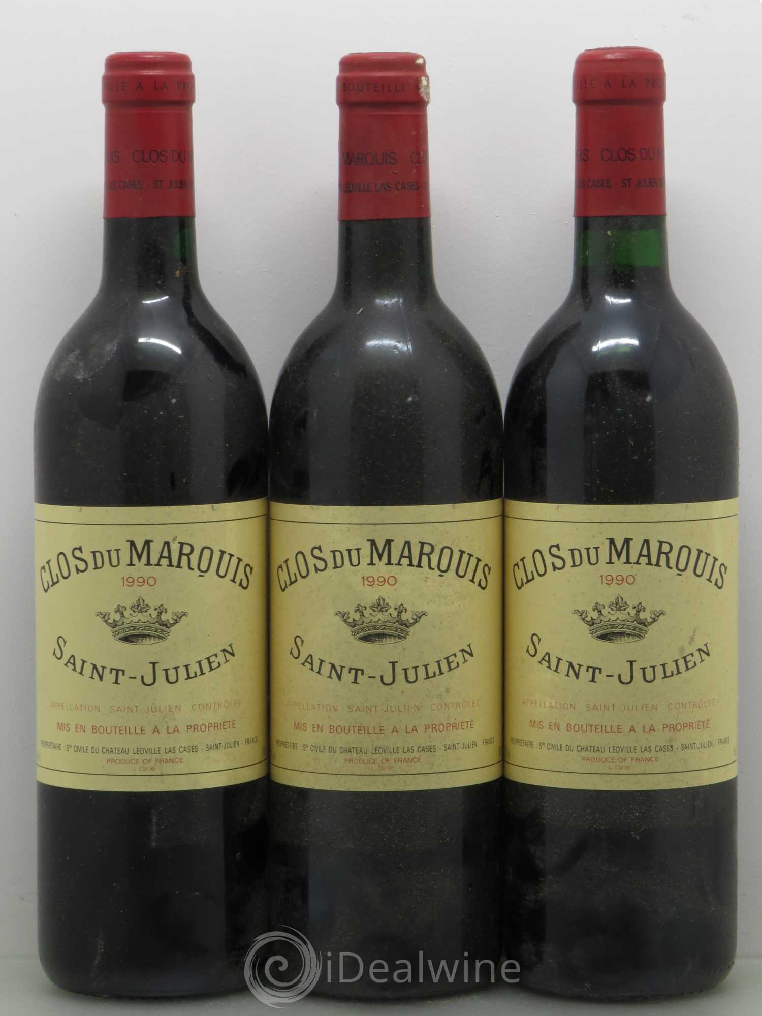 Clos du Marquis 1990 - Lot de 3 bouteilles - 0