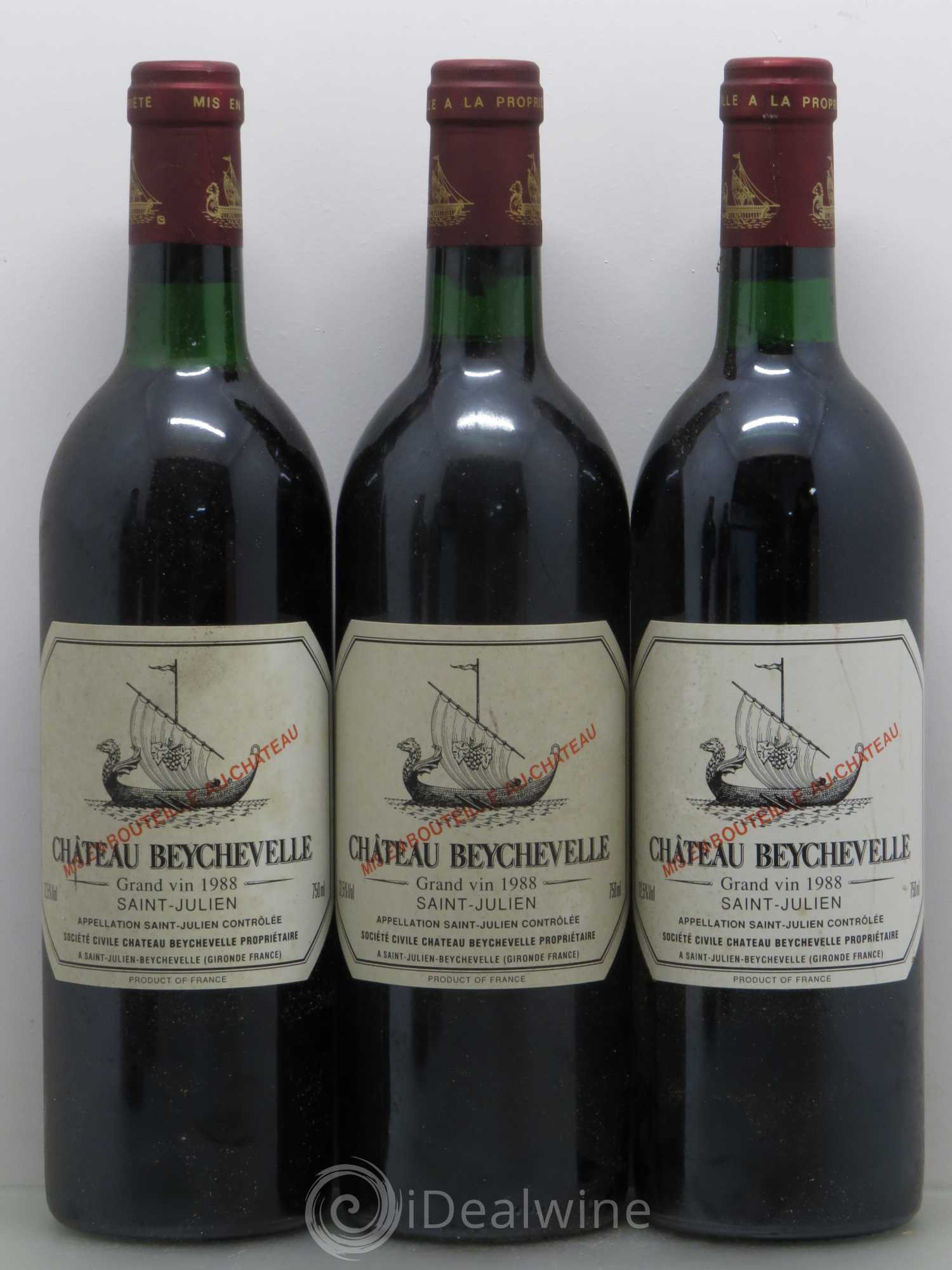 Château Beychevelle 4ème Grand Cru Classé 1988 - Lot de 5 bouteilles - 1