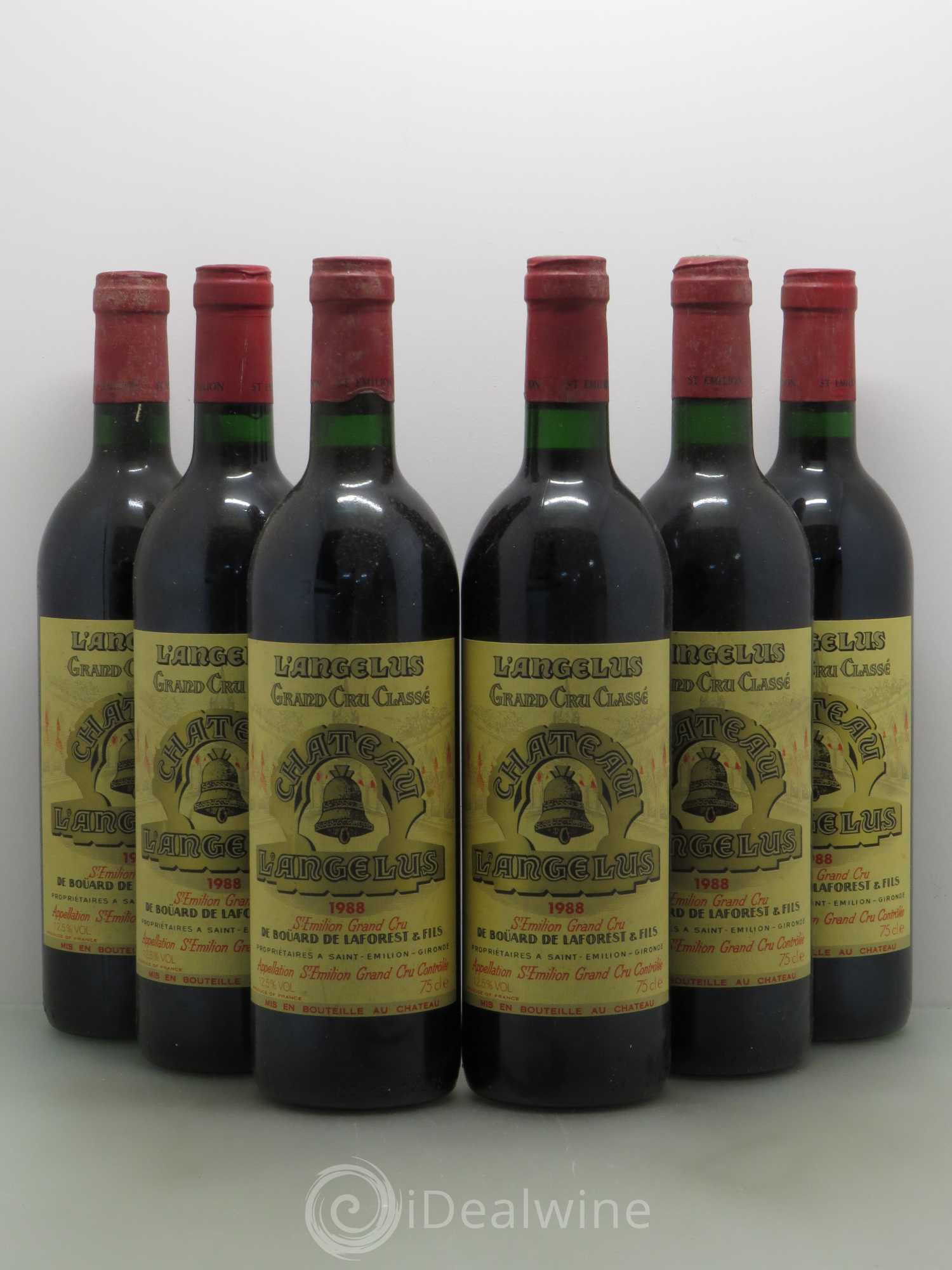 Château Angélus 1er Grand Cru Classé A 1988 - Lot de 6 bouteilles - 0