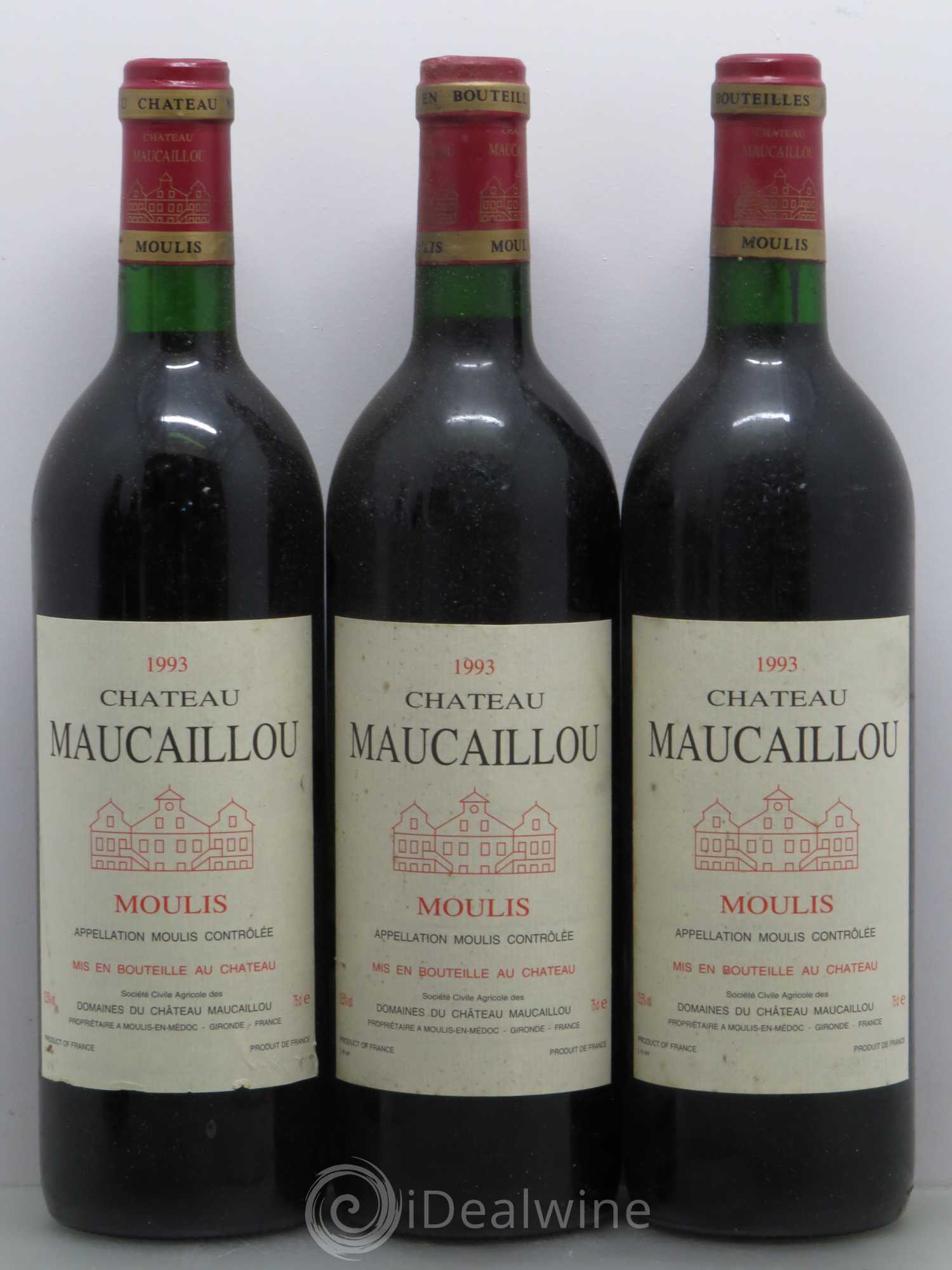 Château Maucaillou 1993 - Lot de 5 bouteilles - 1