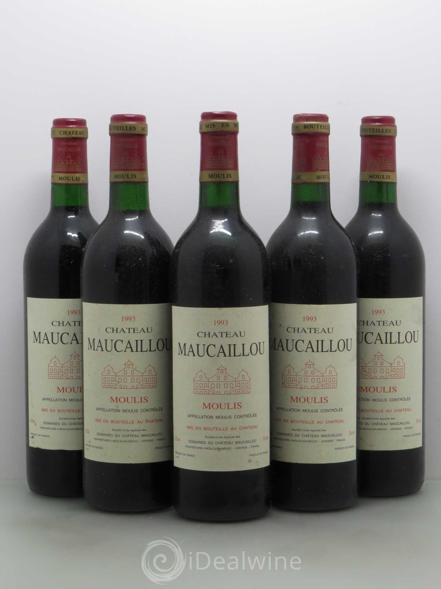 Château Maucaillou 1993 - Lot de 5 bouteilles - 0