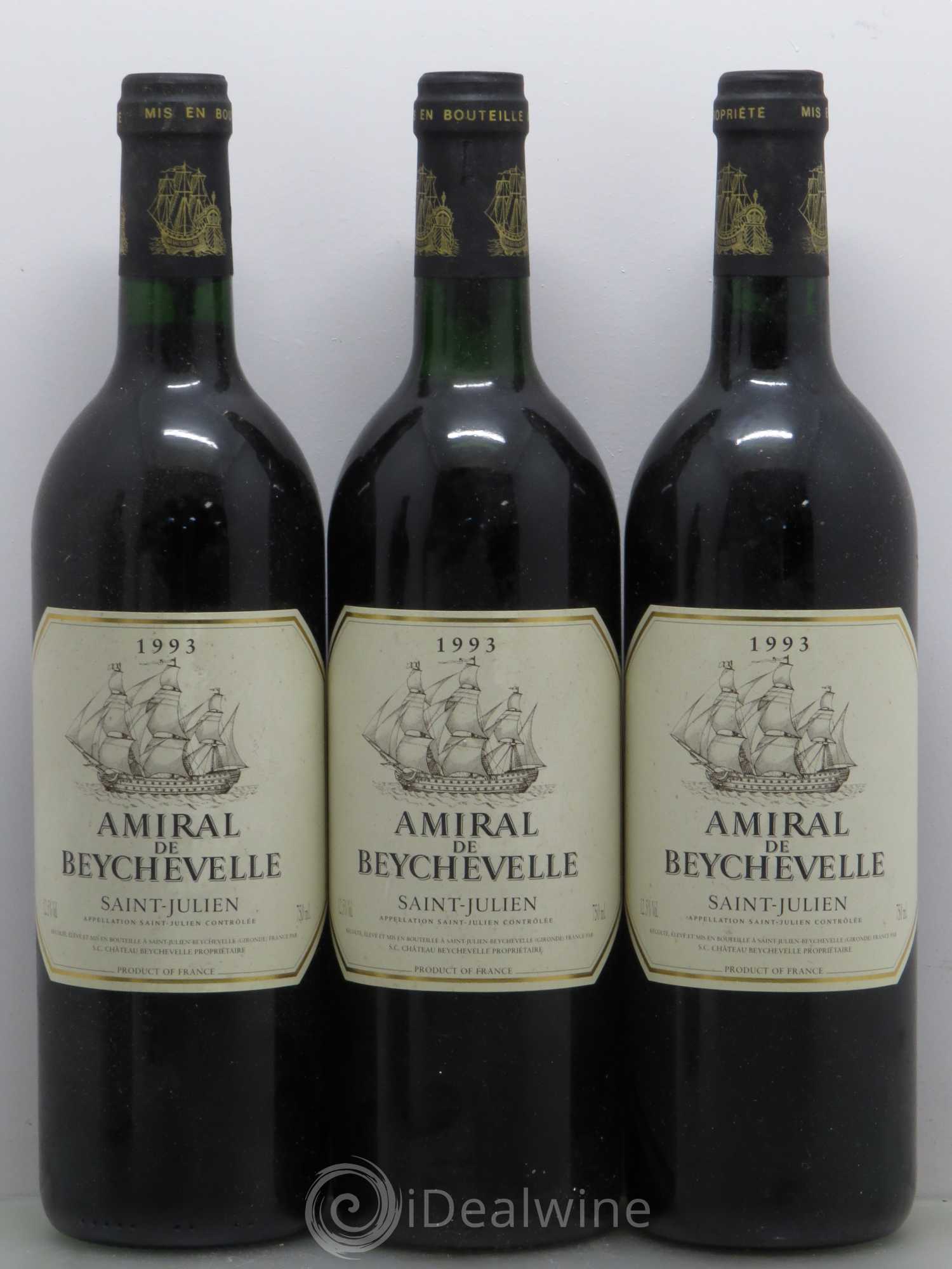 Amiral de Beychevelle Second Vin 1993 - Lot de 6 bouteilles - 2