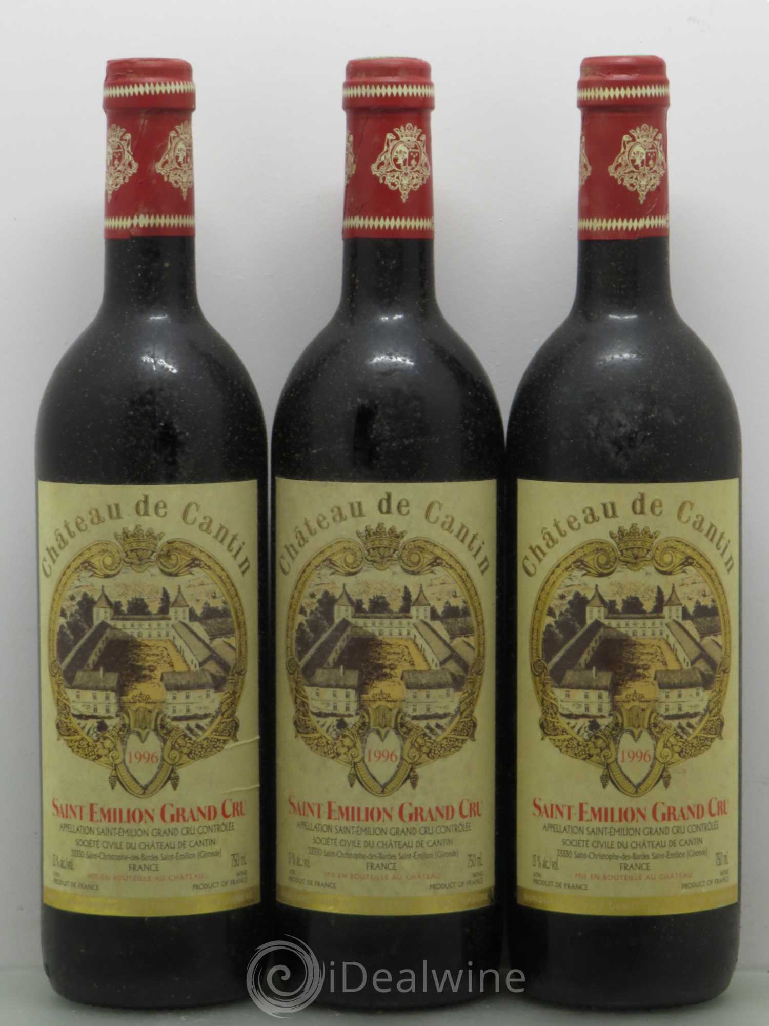 Château Cantin 1996 - Lot of 6 bottles - 2