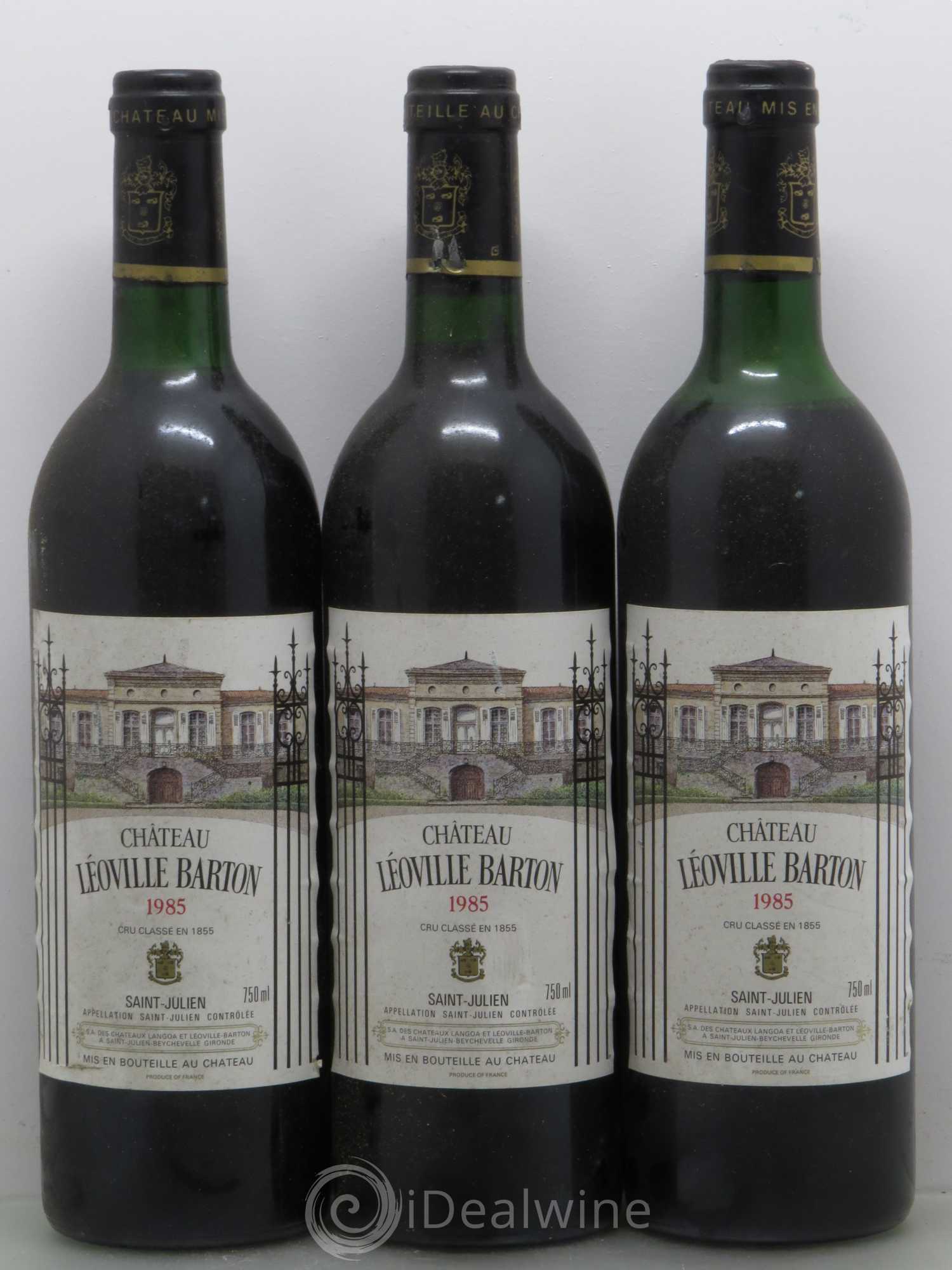 Château Léoville Barton 2ème Grand Cru Classé 1985 - Lot de 3 bouteilles - 0