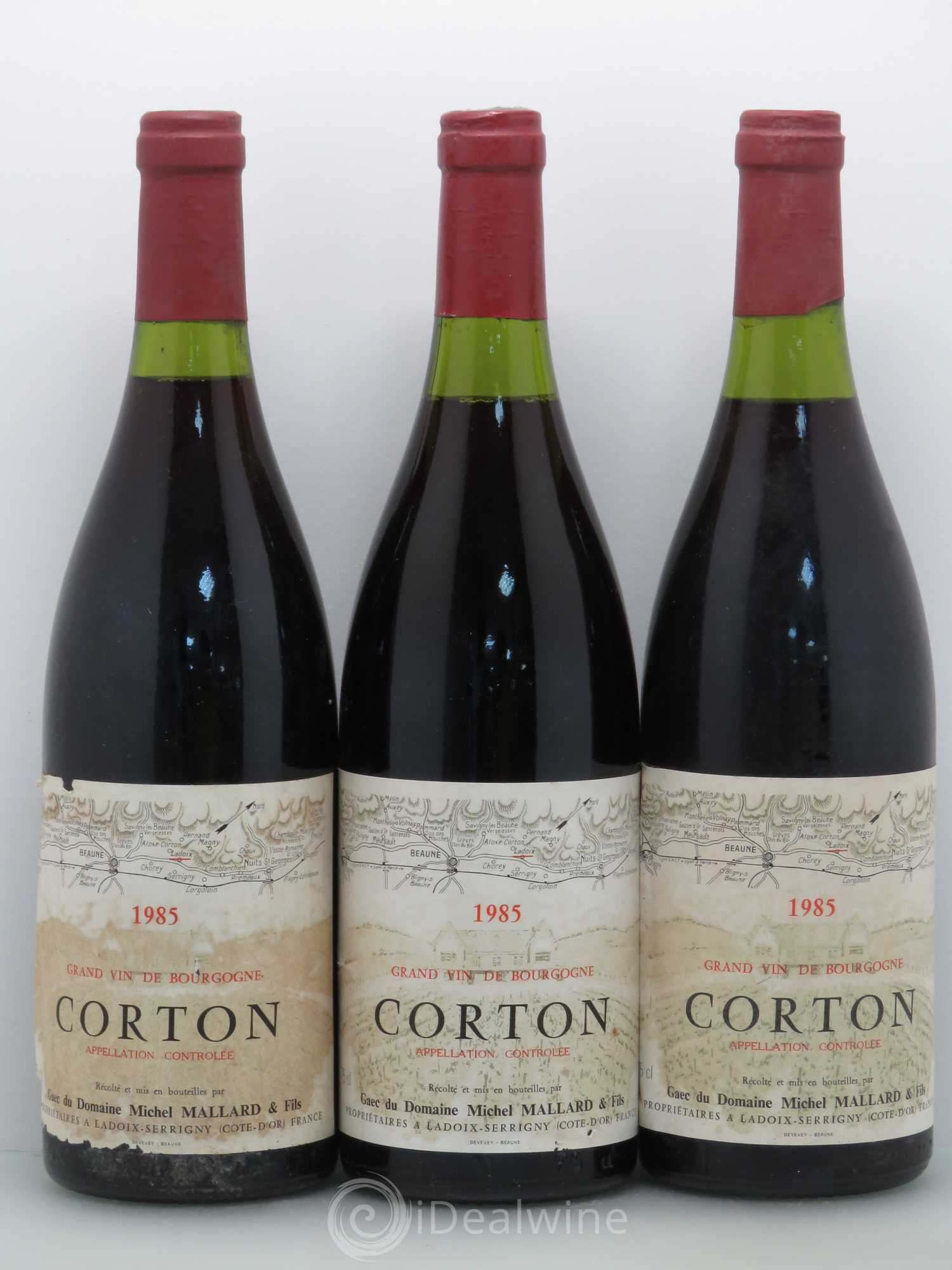 Corton Grand Cru Michel Mallard 1985 - Lot de 3 bouteilles - 0