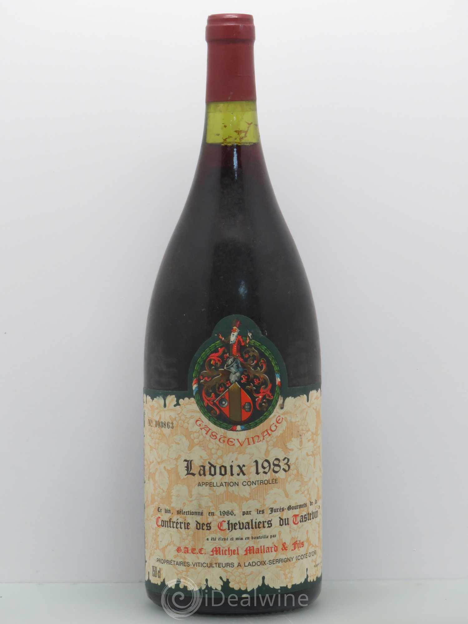 Ladoix 1er Cru Michel Mallard Chevaliers du Tastevinage 1983 - Posten von 1 Magnum - 0