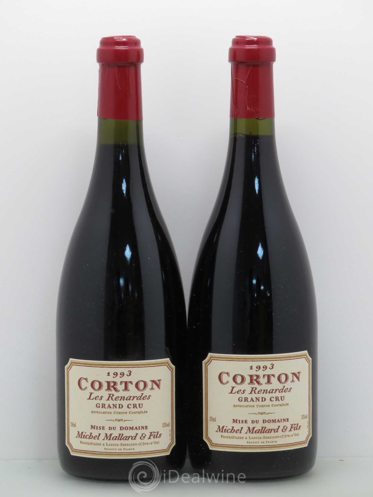 Corton Grand Cru Les Renardes - Michel Mallard 1993 - Posten von 2 Flaschen - 0
