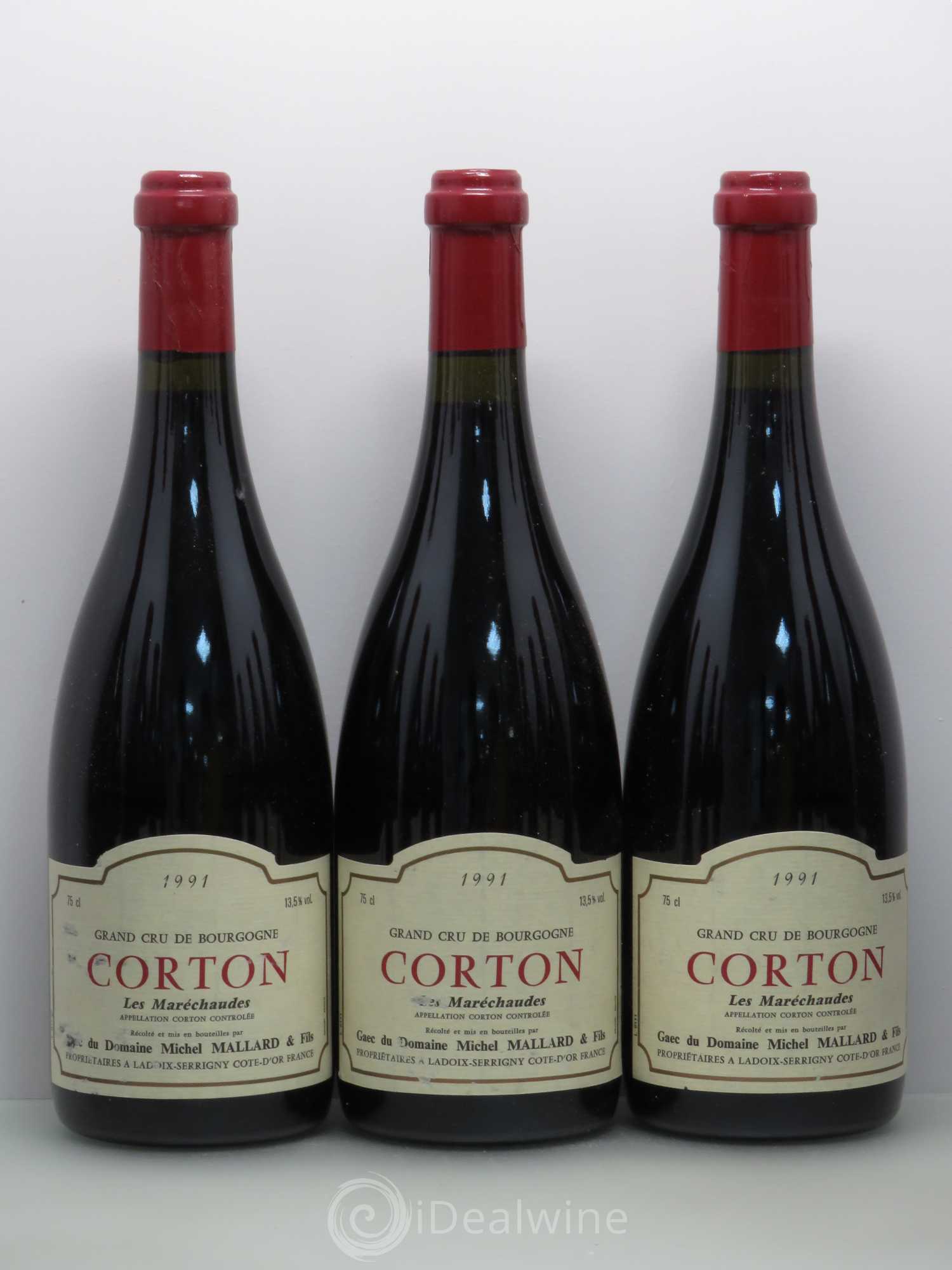 Corton Grand Cru Les Maréchaudes - Domaine Michel Mallard et fils (sans prix de réserve) 1991 - Posten von 12 Flaschen - 1