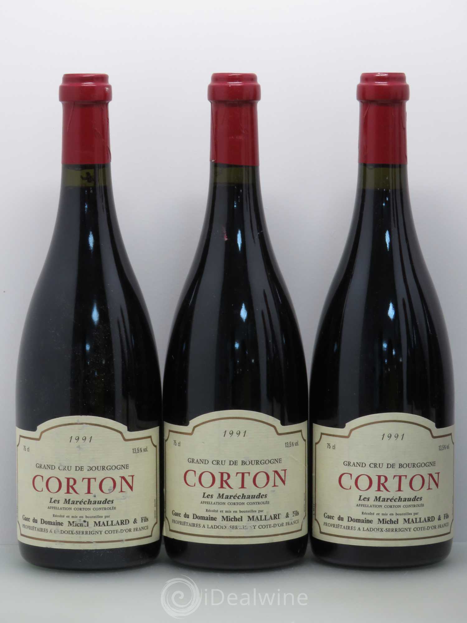 Corton Grand Cru Les Maréchaudes - Domaine Michel Mallard et fils (sans prix de réserve) 1991 - Posten von 12 Flaschen - 3