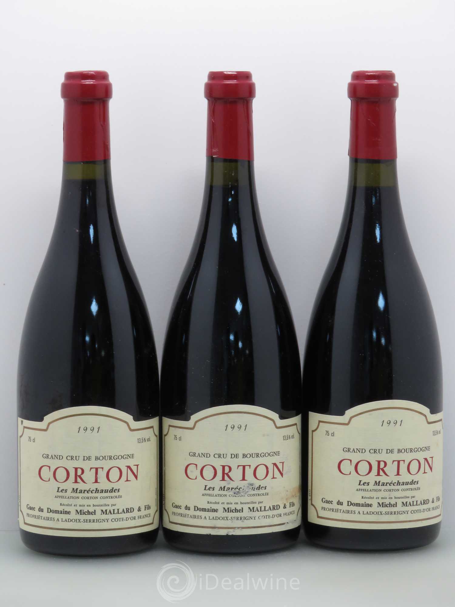 Corton Grand Cru Les Maréchaudes - Domaine Michel Mallard et fils (sans prix de réserve) 1991 - Posten von 12 Flaschen - 4