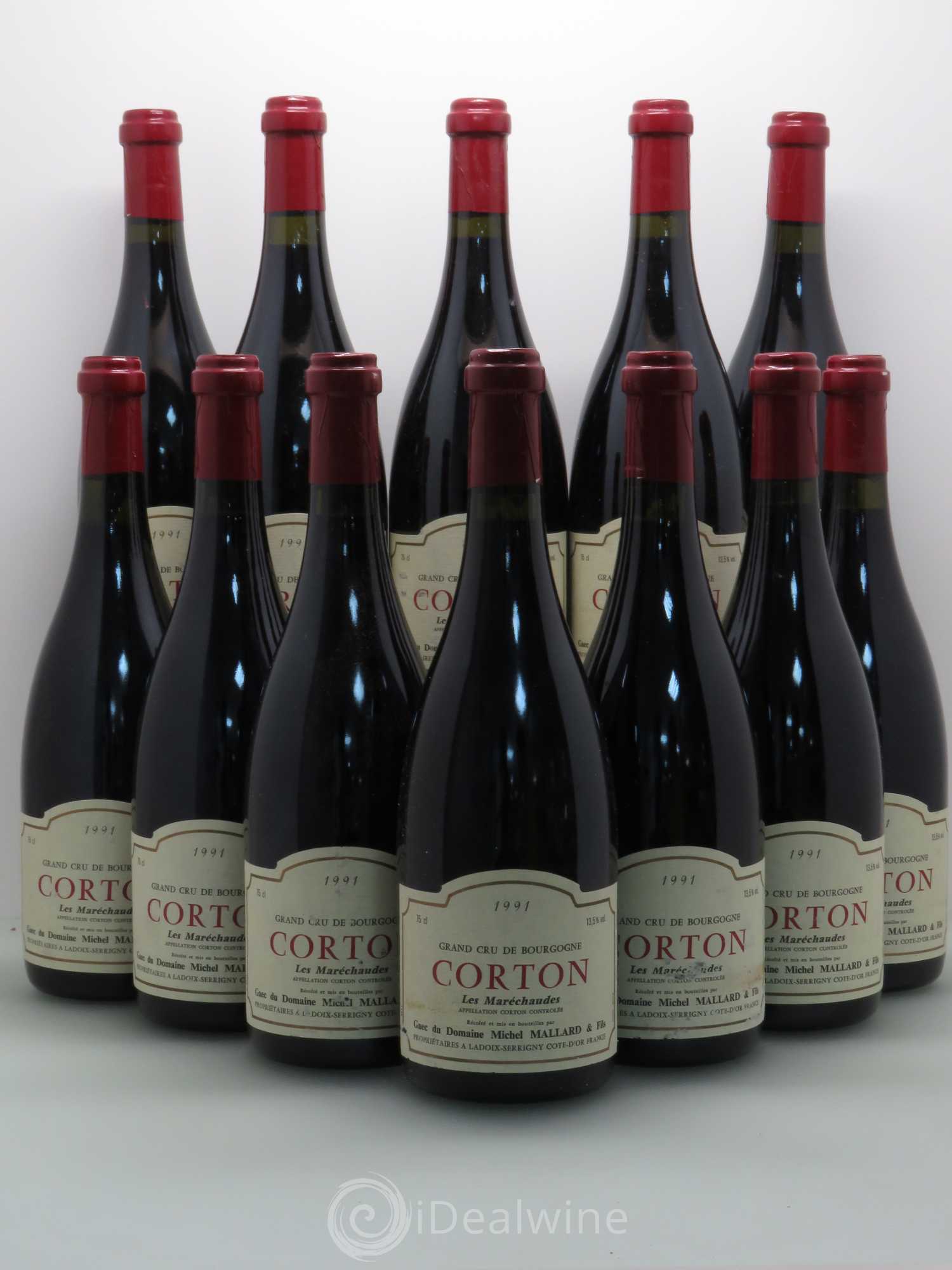 Corton Grand Cru Les Maréchaudes - Domaine Michel Mallard et fils (sans prix de réserve) 1991 - Posten von 12 Flaschen - 0