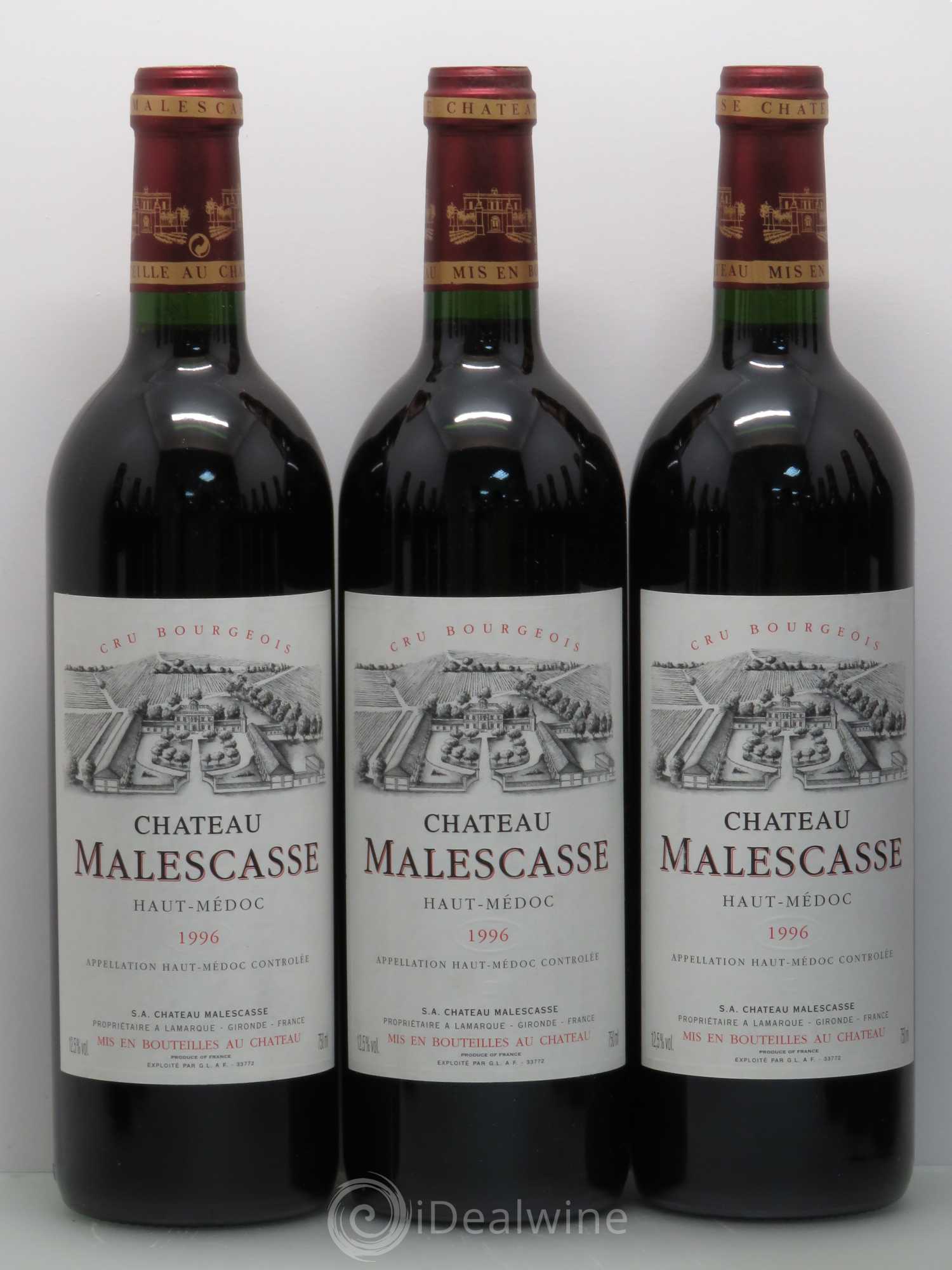 Château Malescasse Cru Bourgeois Exceptionnel 1996 - Lot de 12 bouteilles - 1