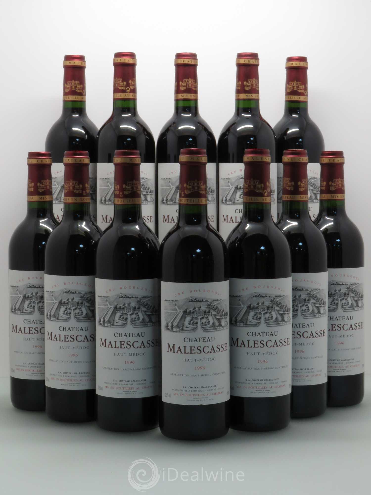 Château Malescasse Cru Bourgeois Exceptionnel 1996 - Lot de 12 bouteilles - 0