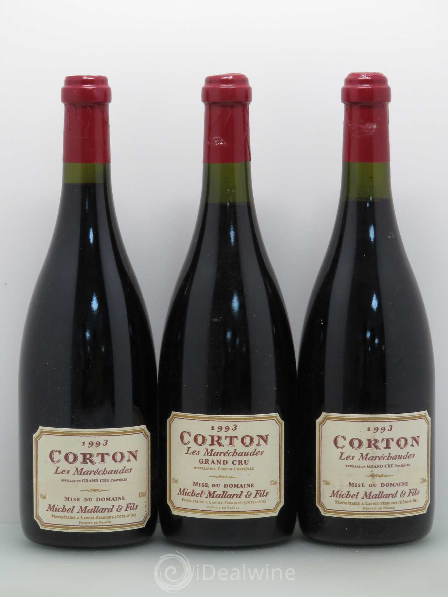Corton Grand Cru Les Maréchaudes - Michel Mallard 1993 - Posten von 6 Flaschen - 2