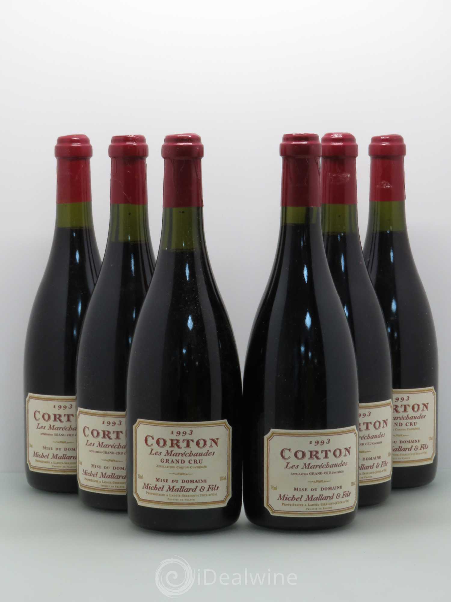 Corton Grand Cru Les Maréchaudes - Michel Mallard 1993 - Posten von 6 Flaschen - 0