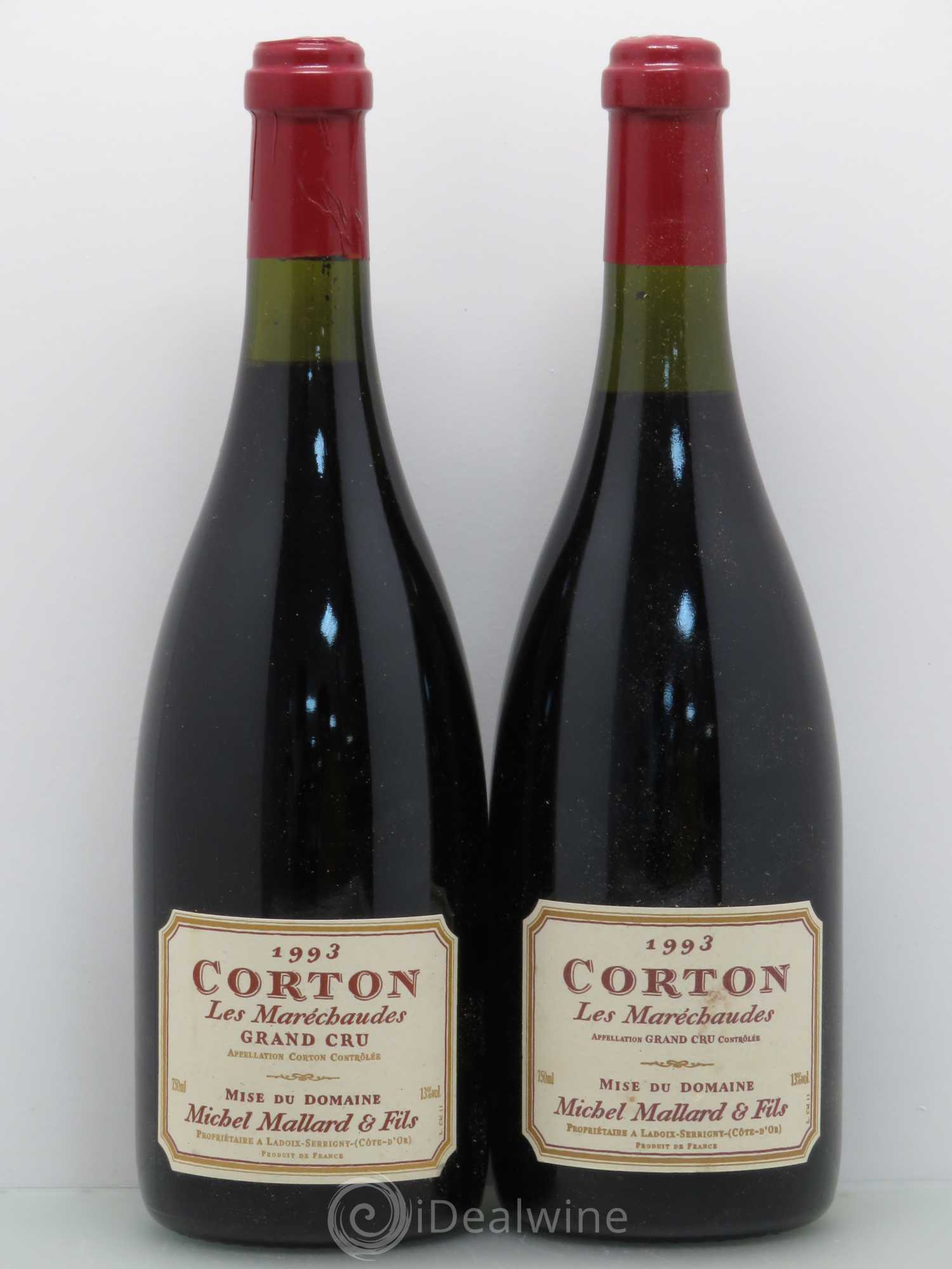 Corton Grand Cru Les Maréchaudes - Michel Mallard 1993 - Posten von 2 Flaschen - 0