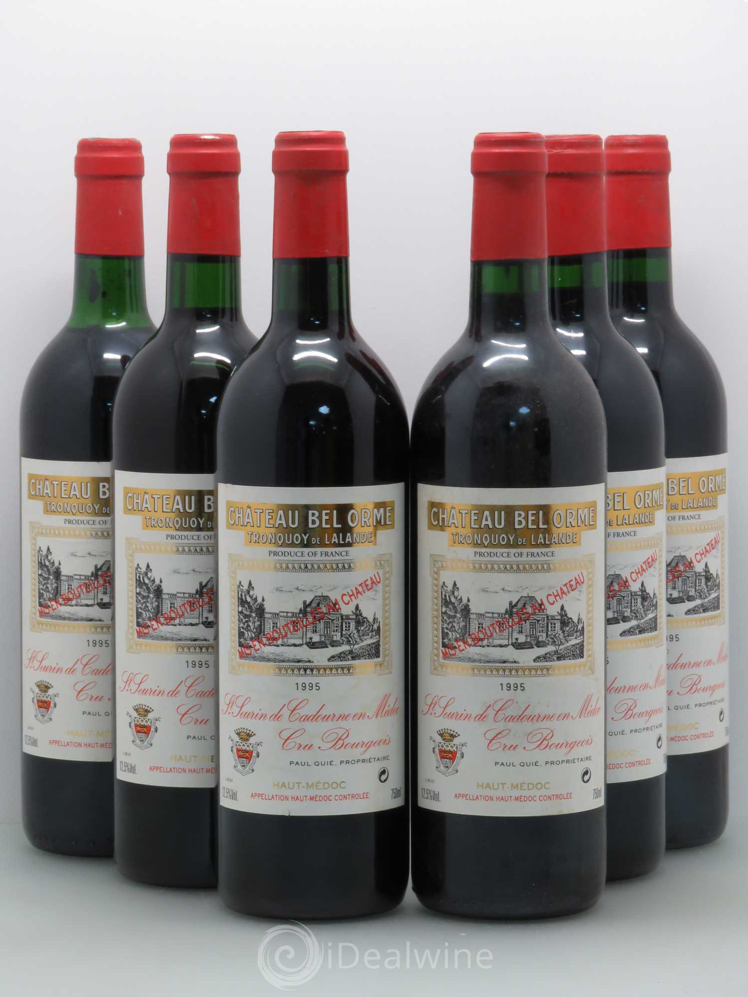 Château Bel Orme Tronquoy de Lalande Cru Bourgeois 1995 - Lot de 6 bouteilles - 0