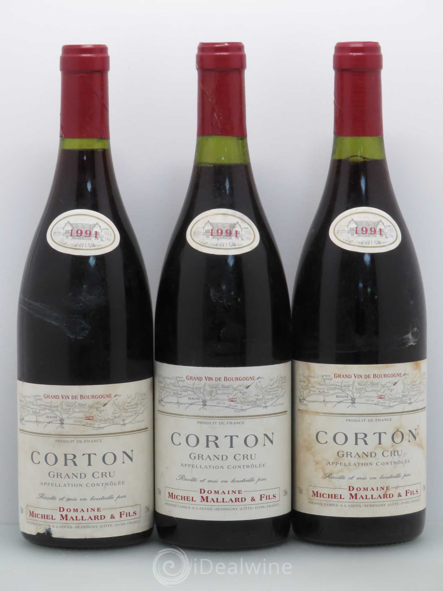 Corton Grand Cru Michel Mallard (sans prix de réserve) 1991 - Posten von 3 Flaschen - 0