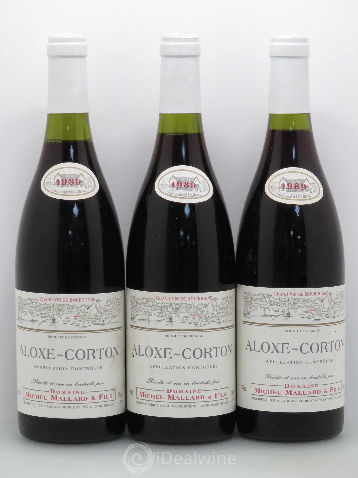 Aloxe-Corton Michel Mallard 1989 - Lot de 3 bouteilles - 0