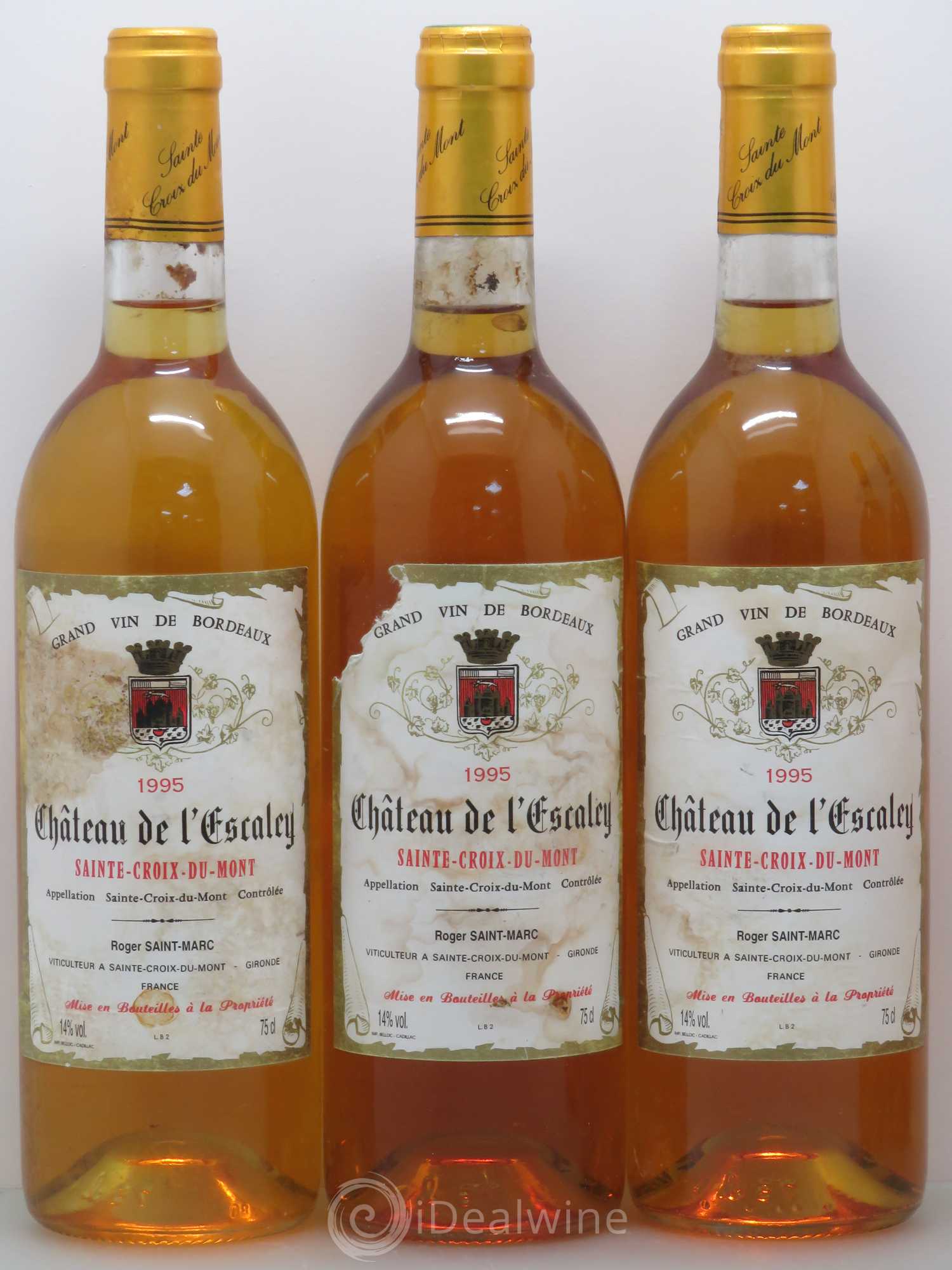 Bordeaux Château de L'escaley - Sainte Croix du Mont 1995 - Posten von 5 Flaschen - 1