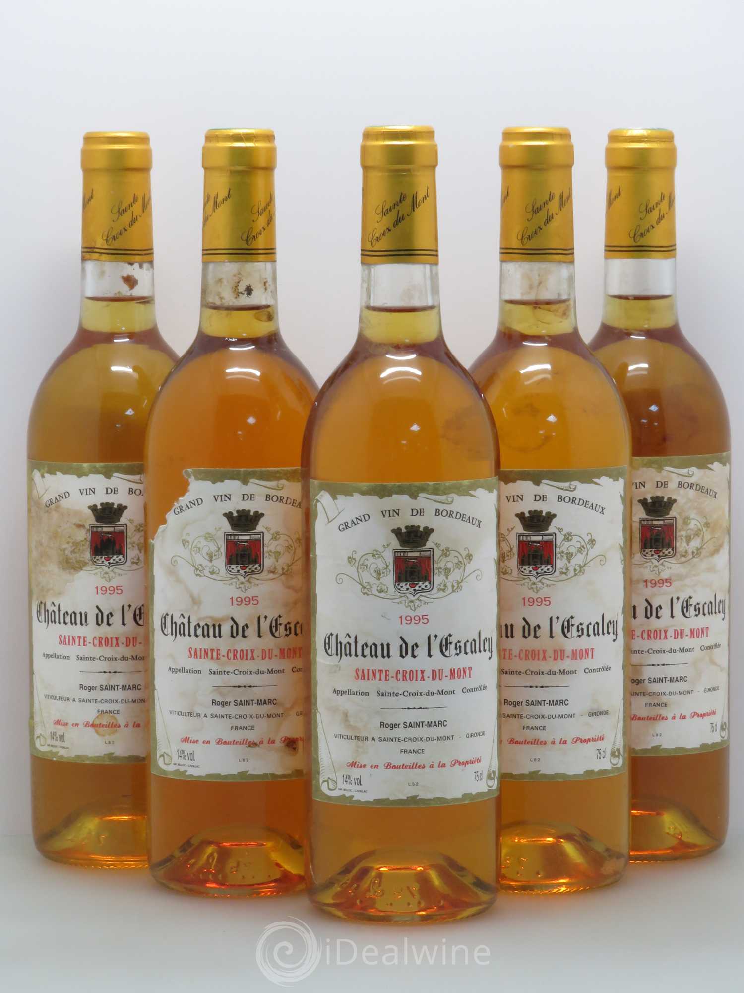 Bordeaux Château de L'escaley - Sainte Croix du Mont 1995 - Posten von 5 Flaschen - 0