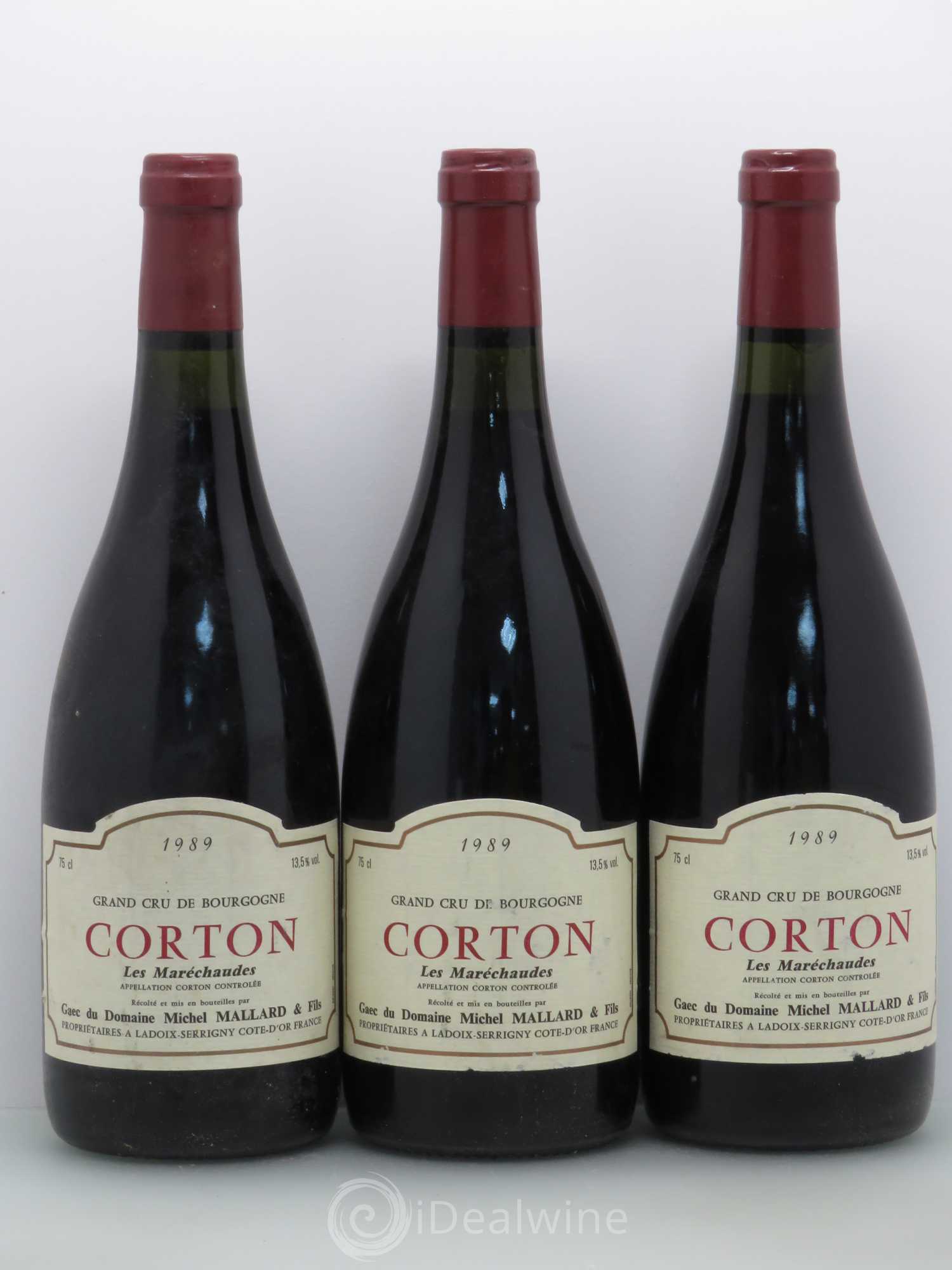 Corton Grand Cru Les Maréchaudes - Michel Mallard 1989 - Posten von 6 Flaschen - 2