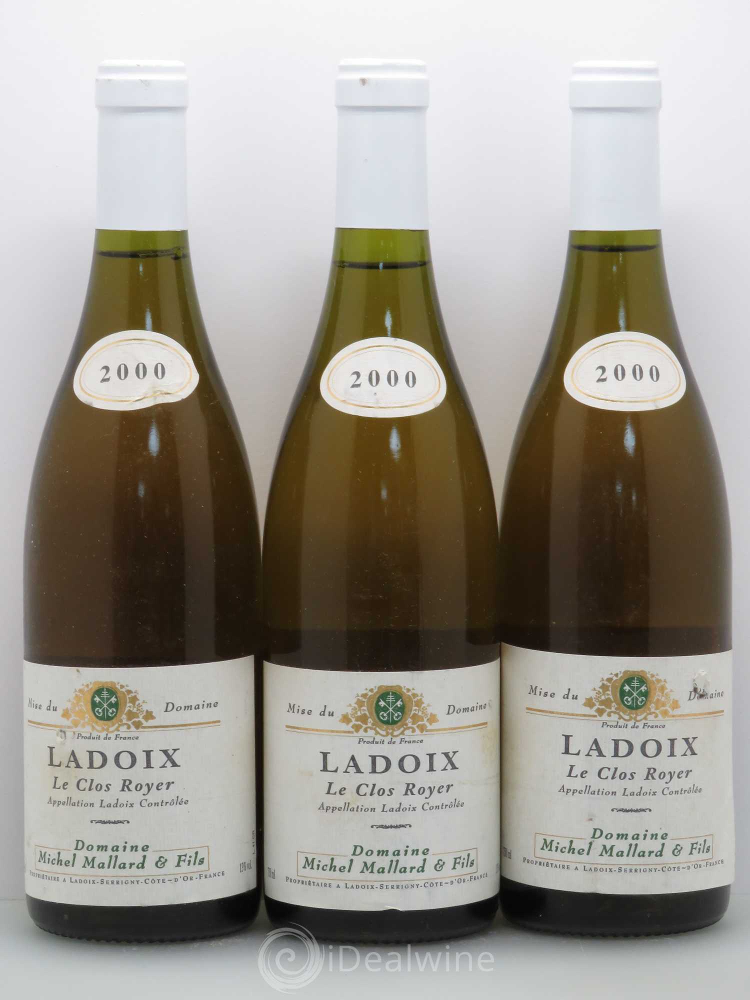 Ladoix Le Clos Royer - Michel Mallard (sans prix de réserve) 2000 - Posten von 3 Flaschen - 0