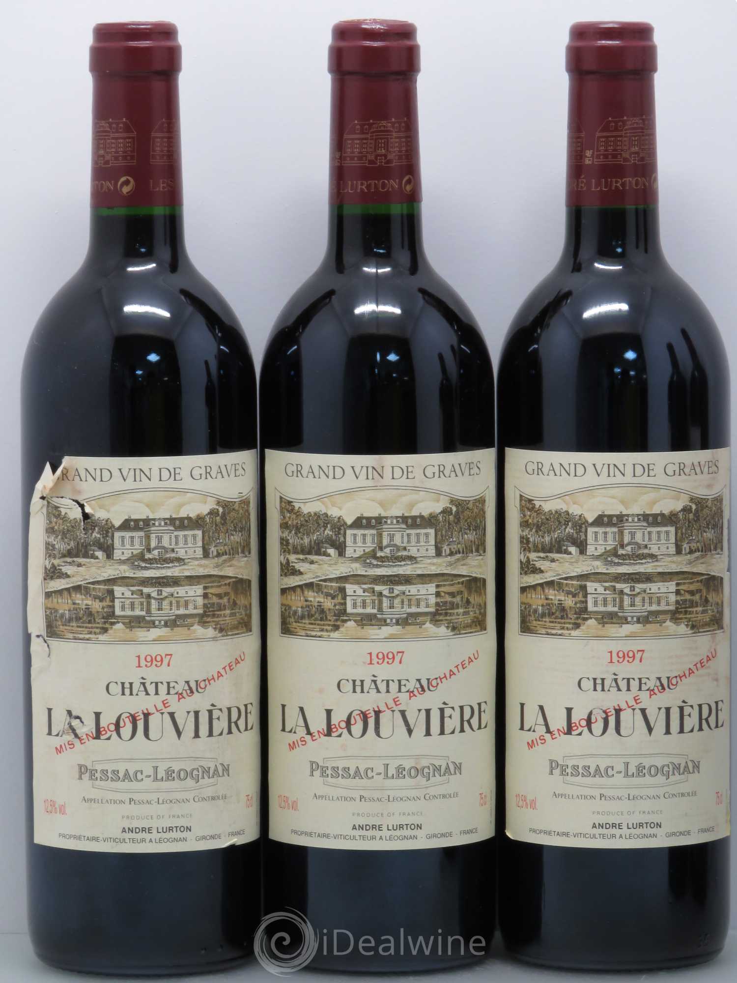 Château la Louvière 1997 - Lot de 5 bouteilles - 1