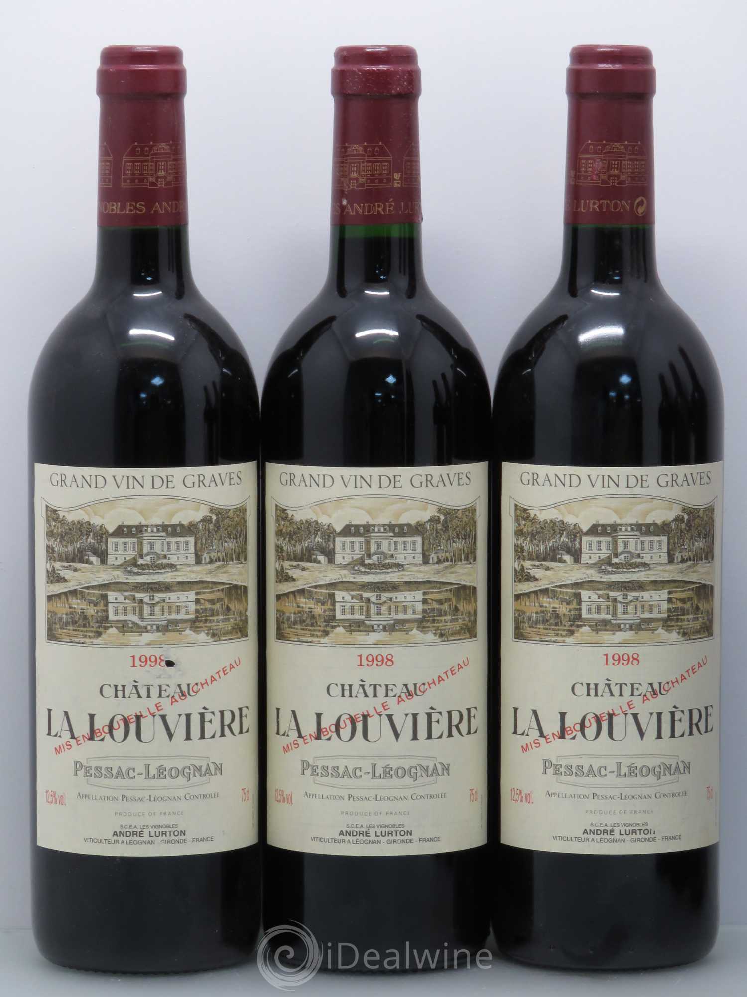 Château la Louvière 1998 - Lot de 6 bouteilles - 1